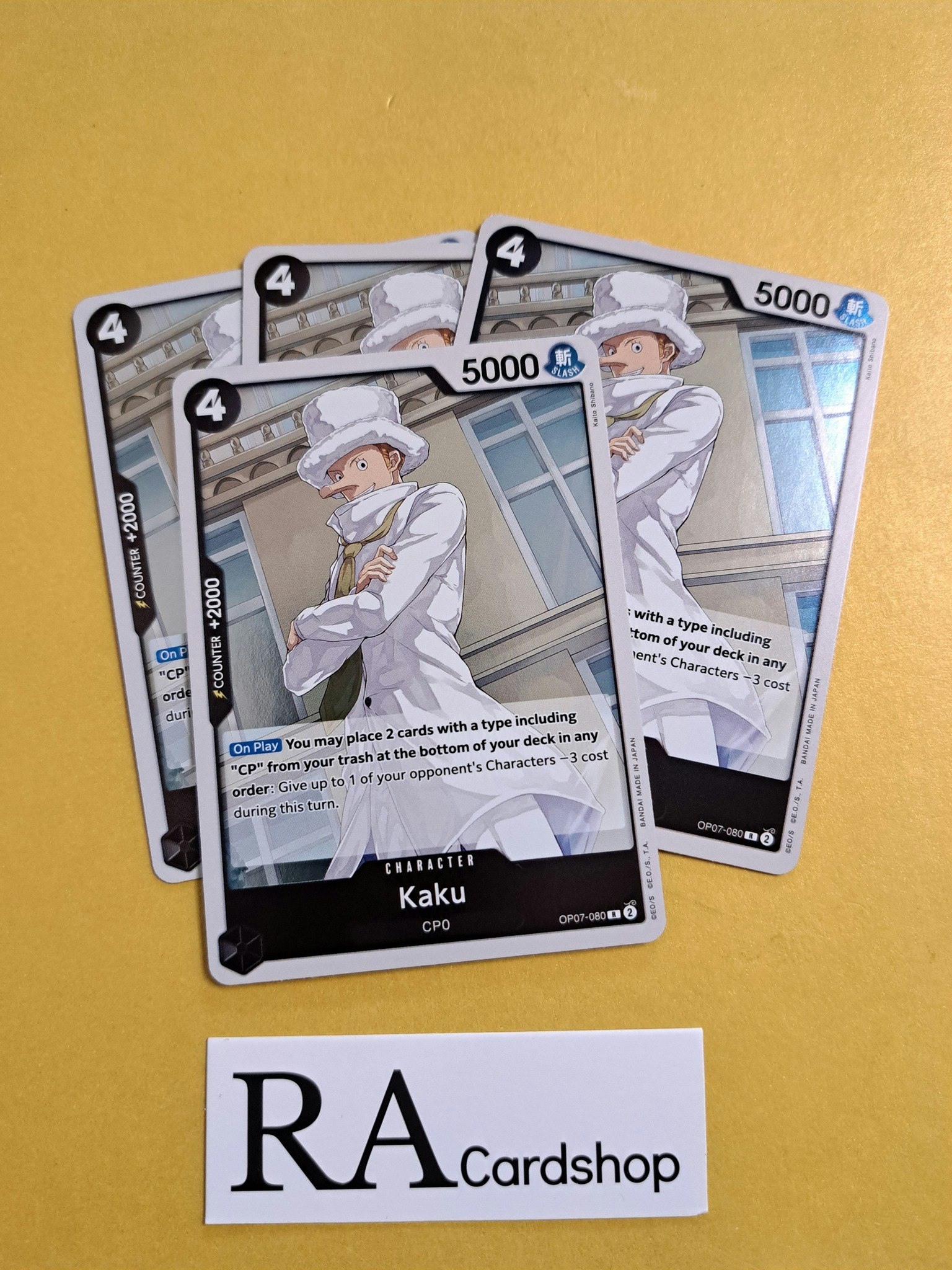 Kaku Rare Foil Playset OP07-080 500 Years Into The Future One Piece Card Game