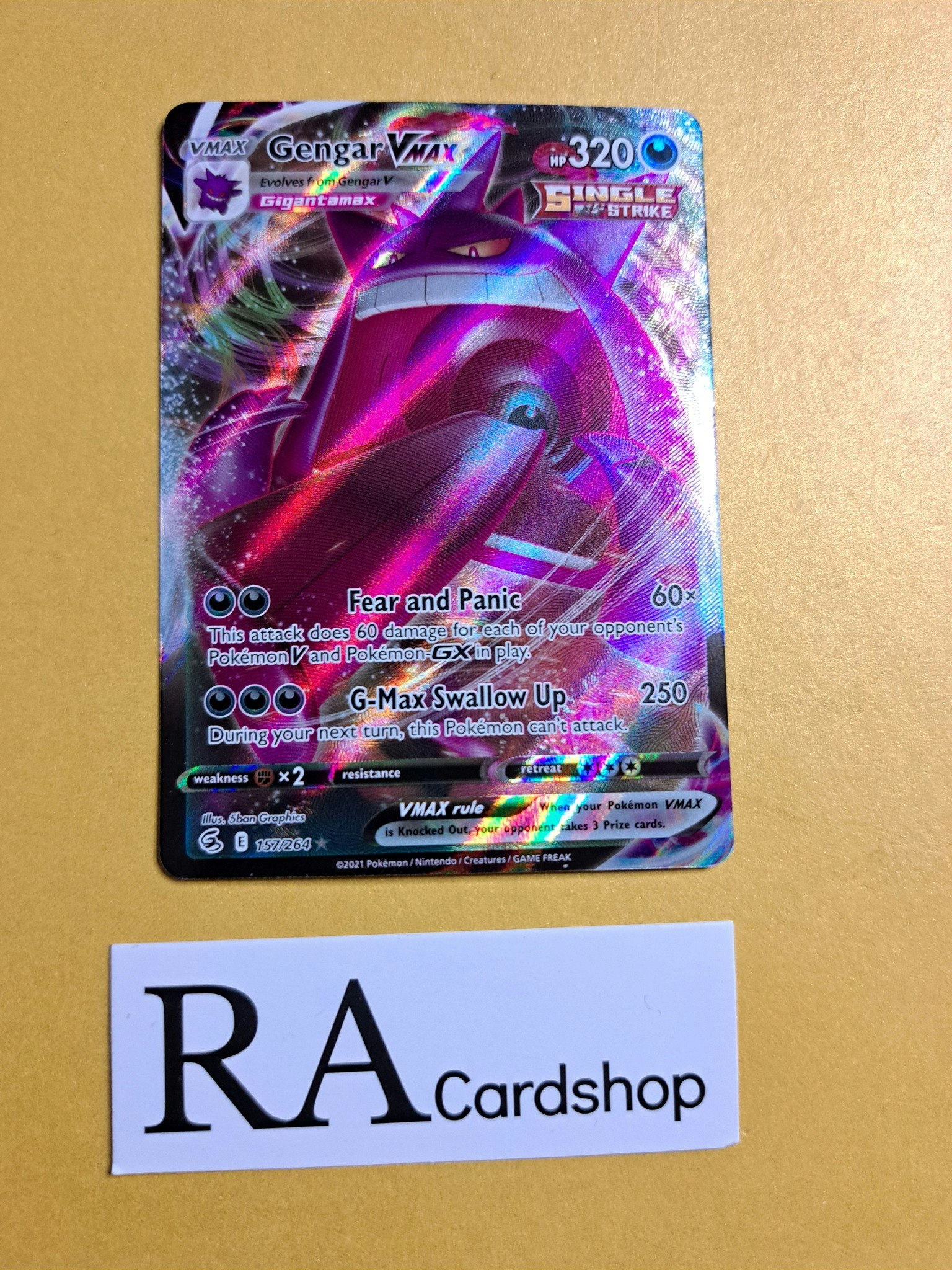 Gengar VMAX 157/264 Fusion Strike Pokemon