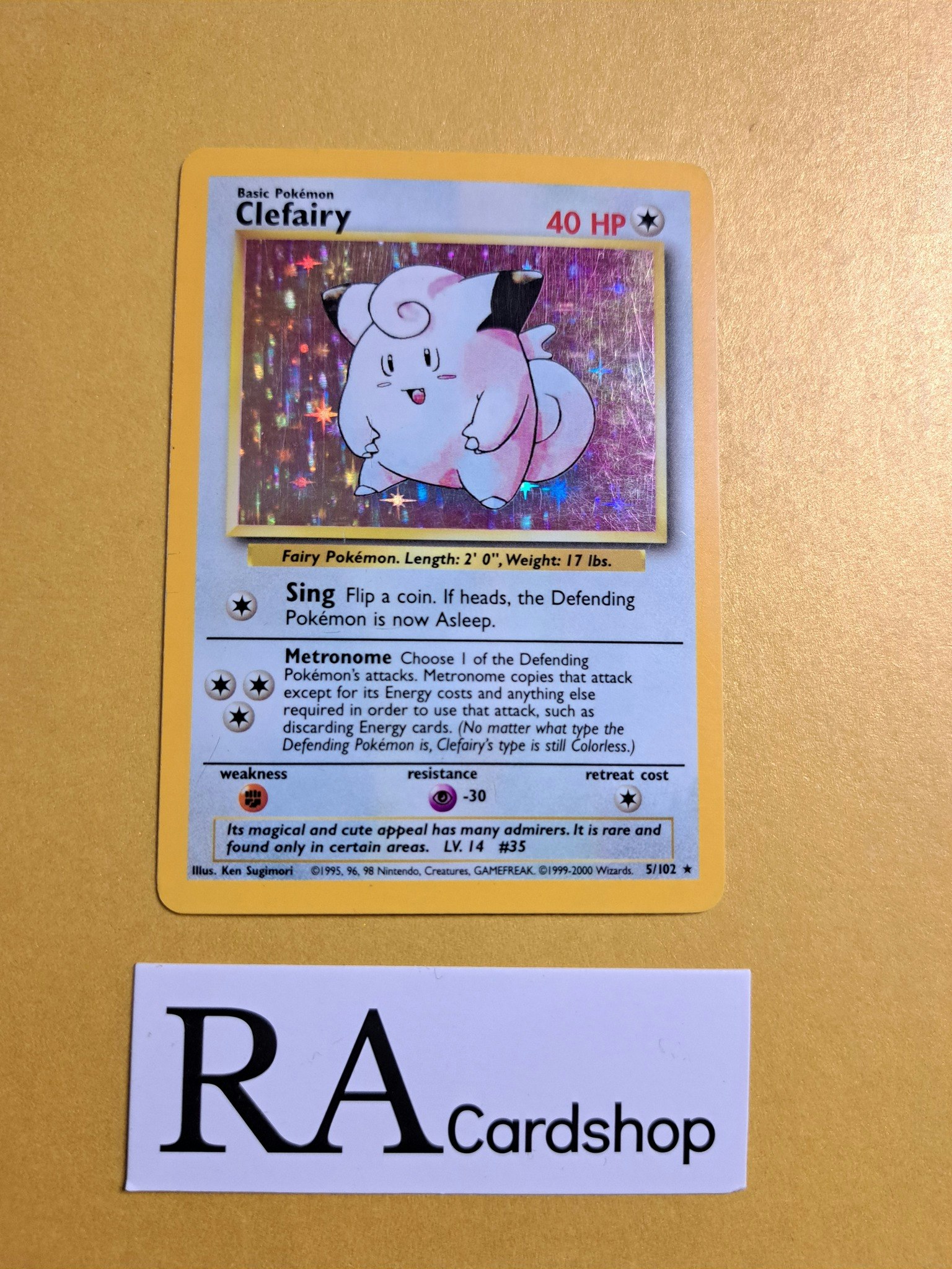 Clefairy Holo Rare 5/102 Base Set Pokemon (2)