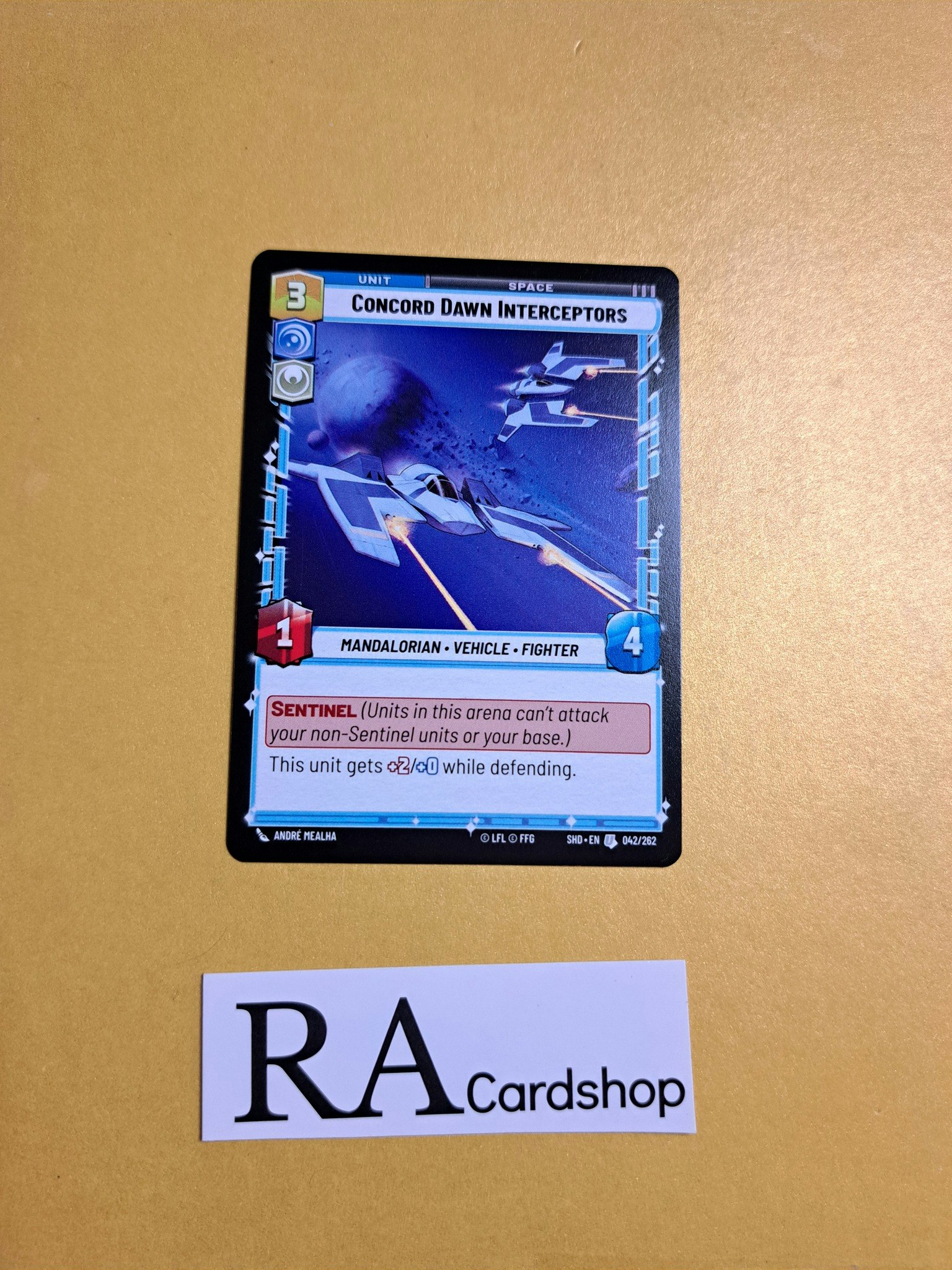 Concord Dawn Interceptors Uncommon 042/262 Shadows of the Galaxy Star Wars Unlimited TCG