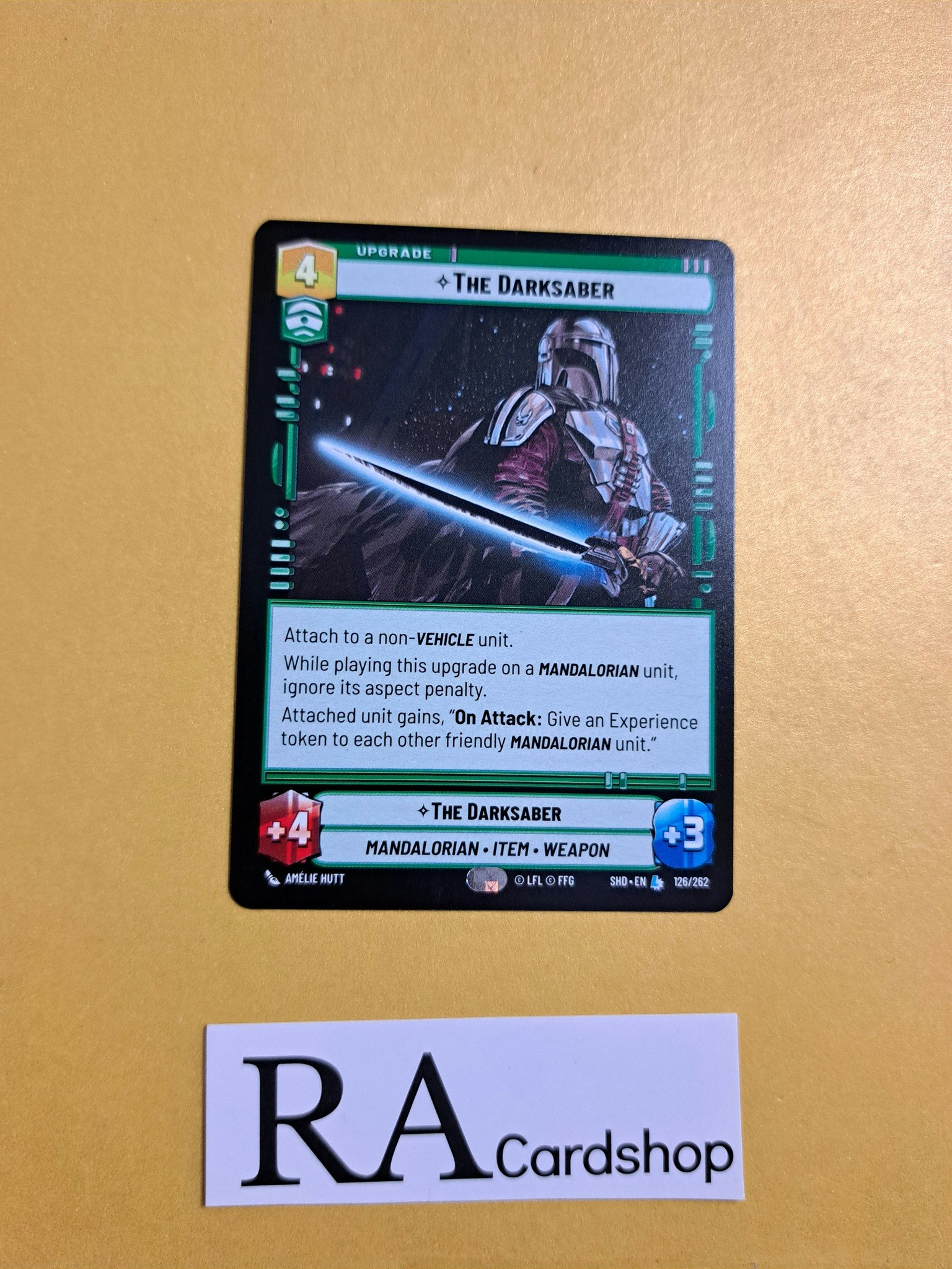 The Darksaber Legendary 126/262 Shadows of the Galaxy Star Wars Unlimited TCG