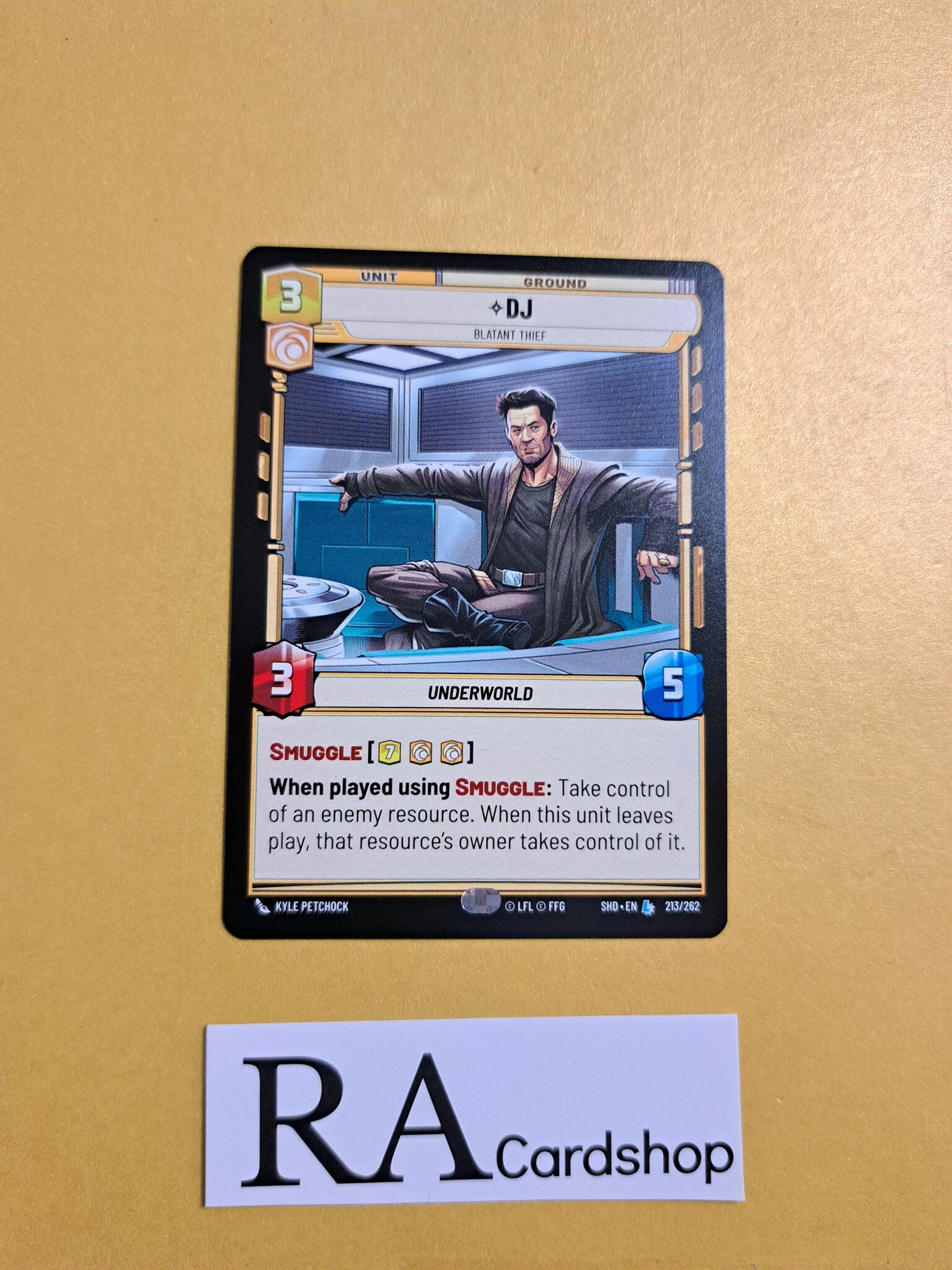 DJ Legendary 213/262 Shadows of the Galaxy Star Wars Unlimited TCG