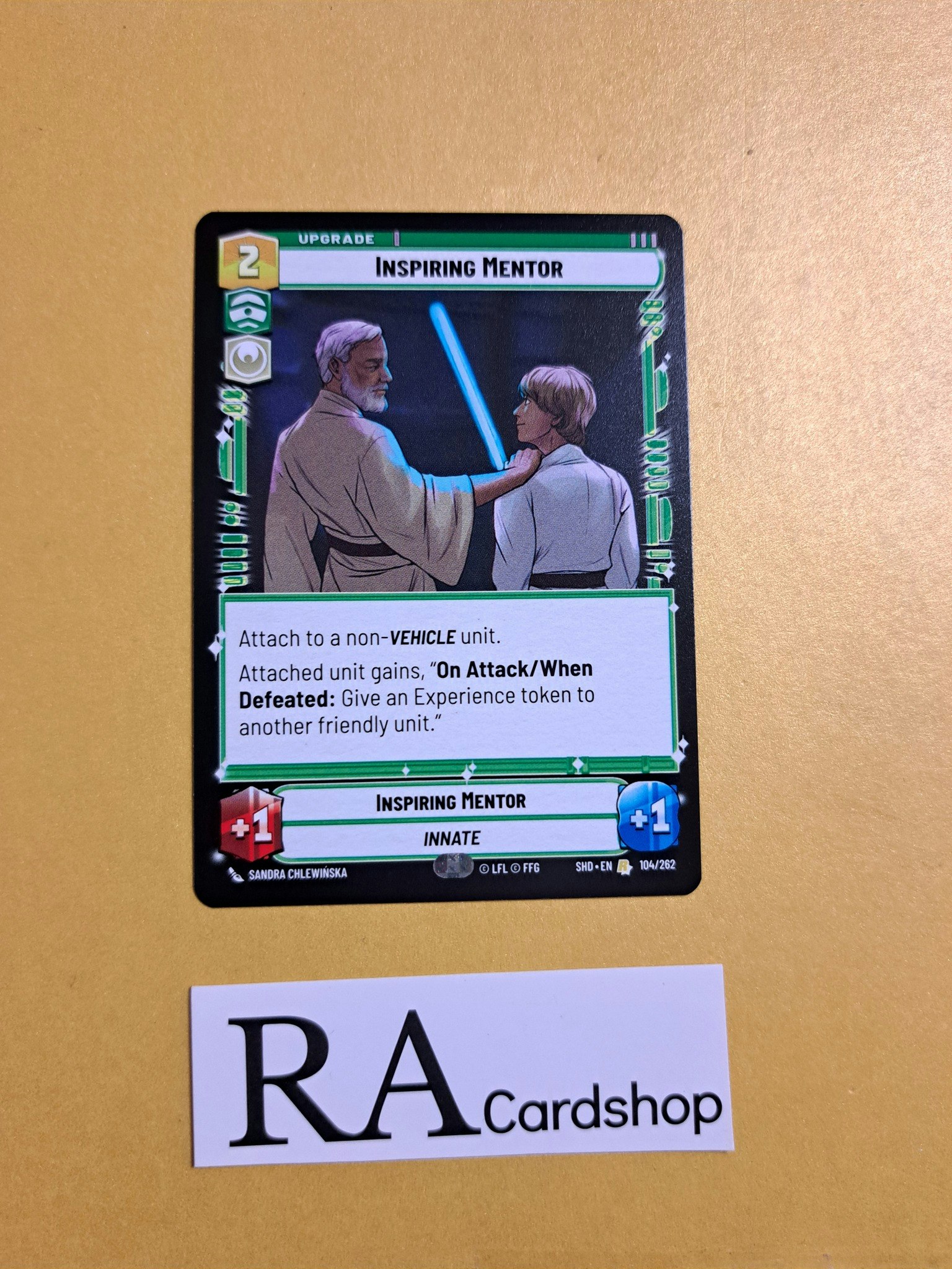 Inspiring Mentor Rare 204/262 Shadows of the Galaxy (SHD) Star Wars Unlimited TCG