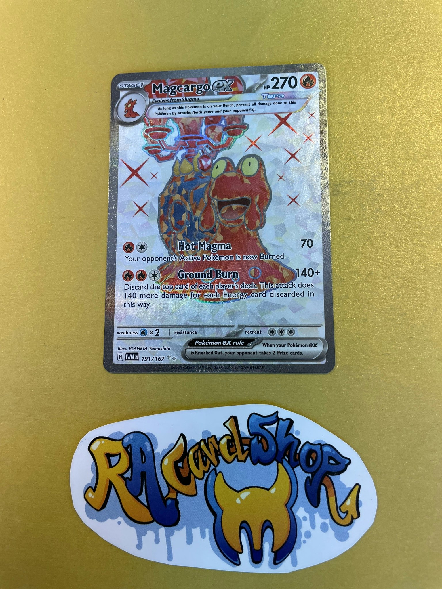Magcargo ex Ultra Rare 191/167 Twilight Masquerade Pokemon
