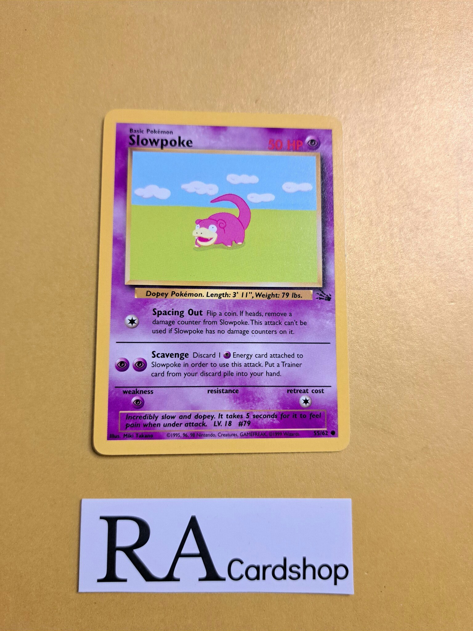 Slowpoke Common 55/62 Fossil Pokemon TCG (1)