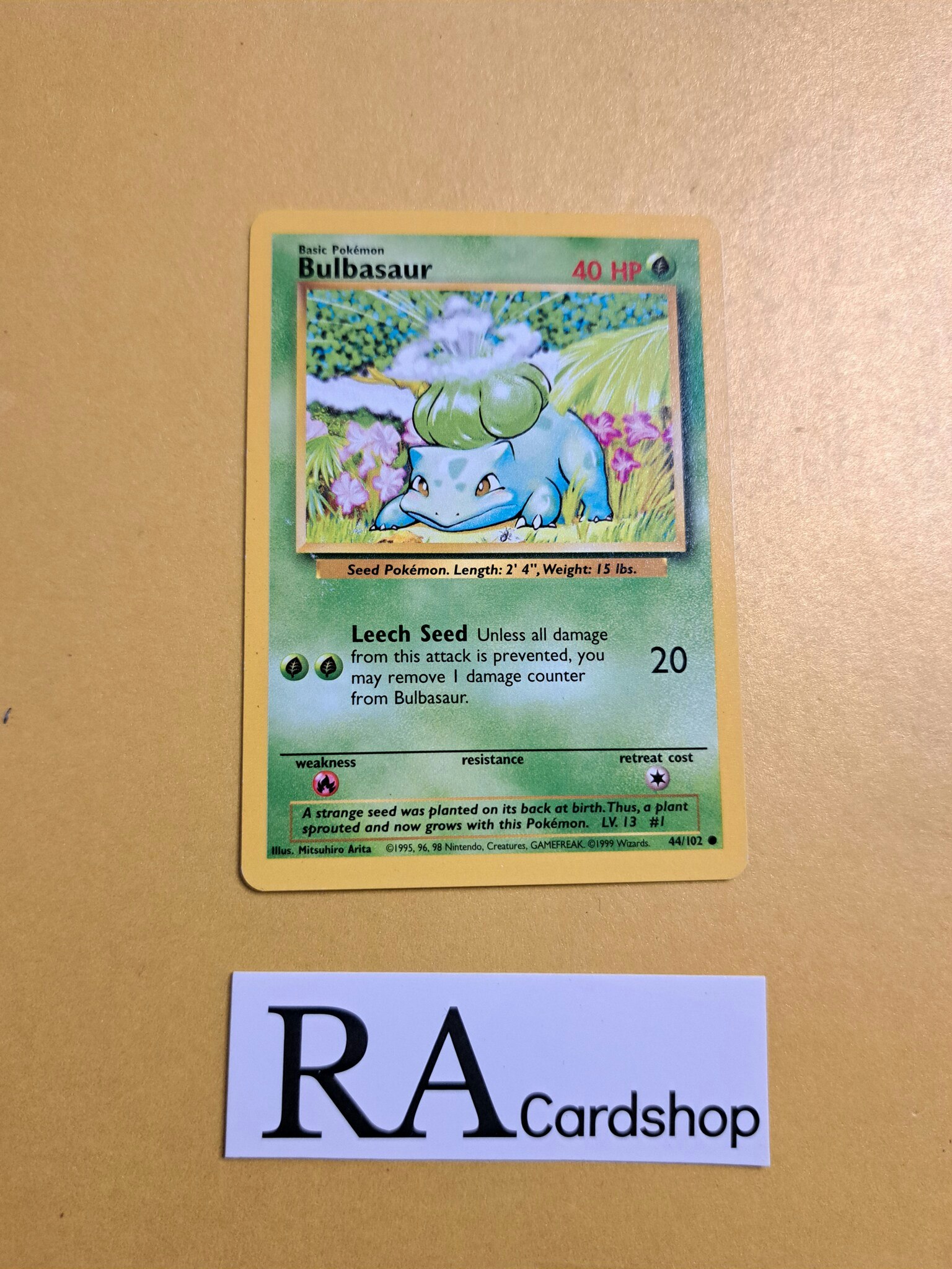 Bulbasaur Common 44/102 Base Set Pokemon TCG (1)