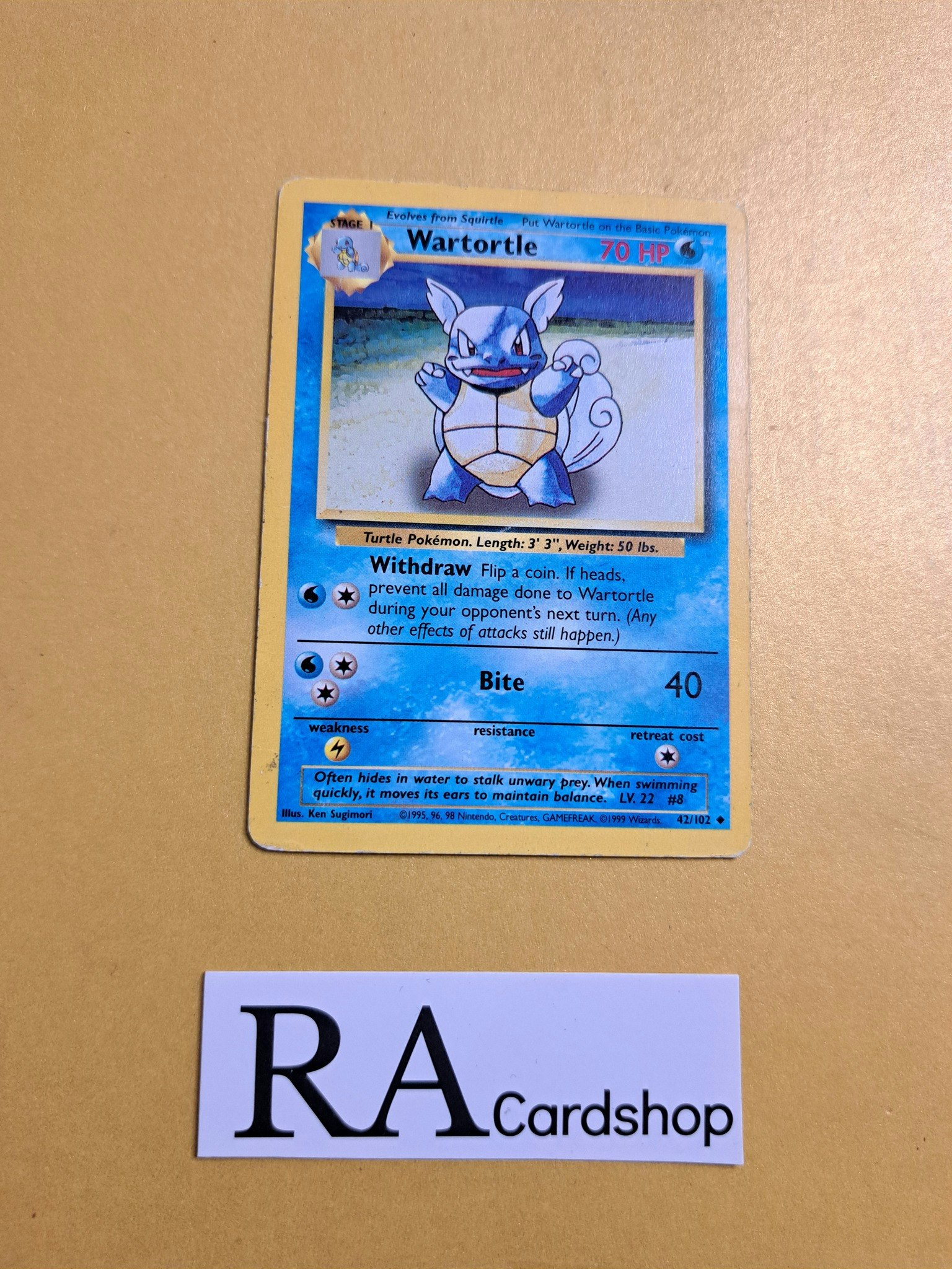 Wartortle Uncommon 42/102 Base Set Pokemon TCG (2)