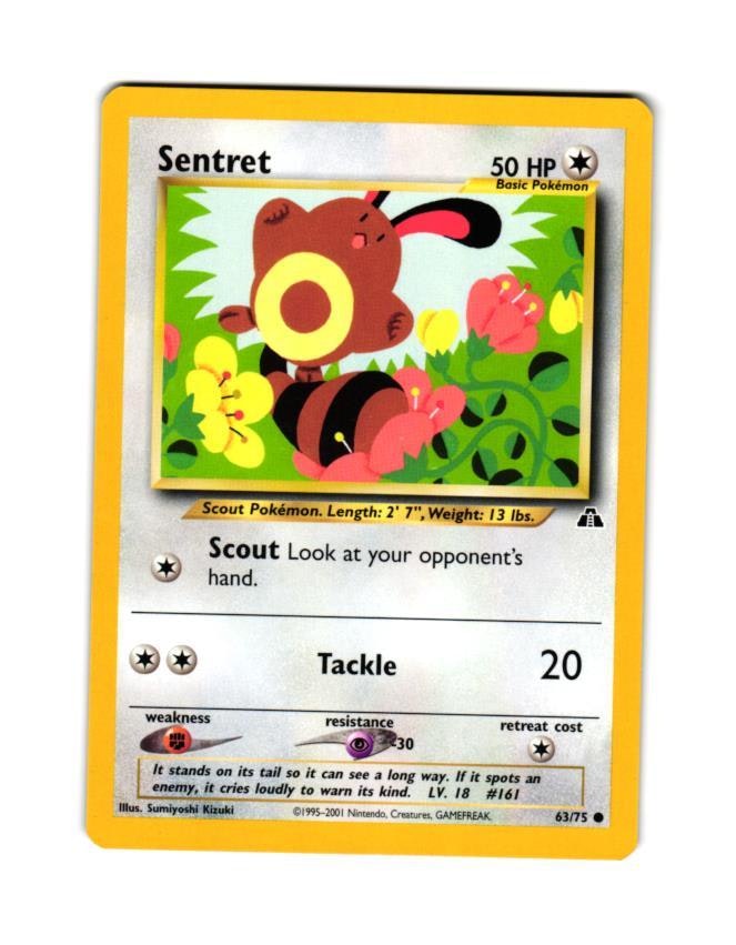 Sentret 63/75 Common Neo Discovery Pokemon