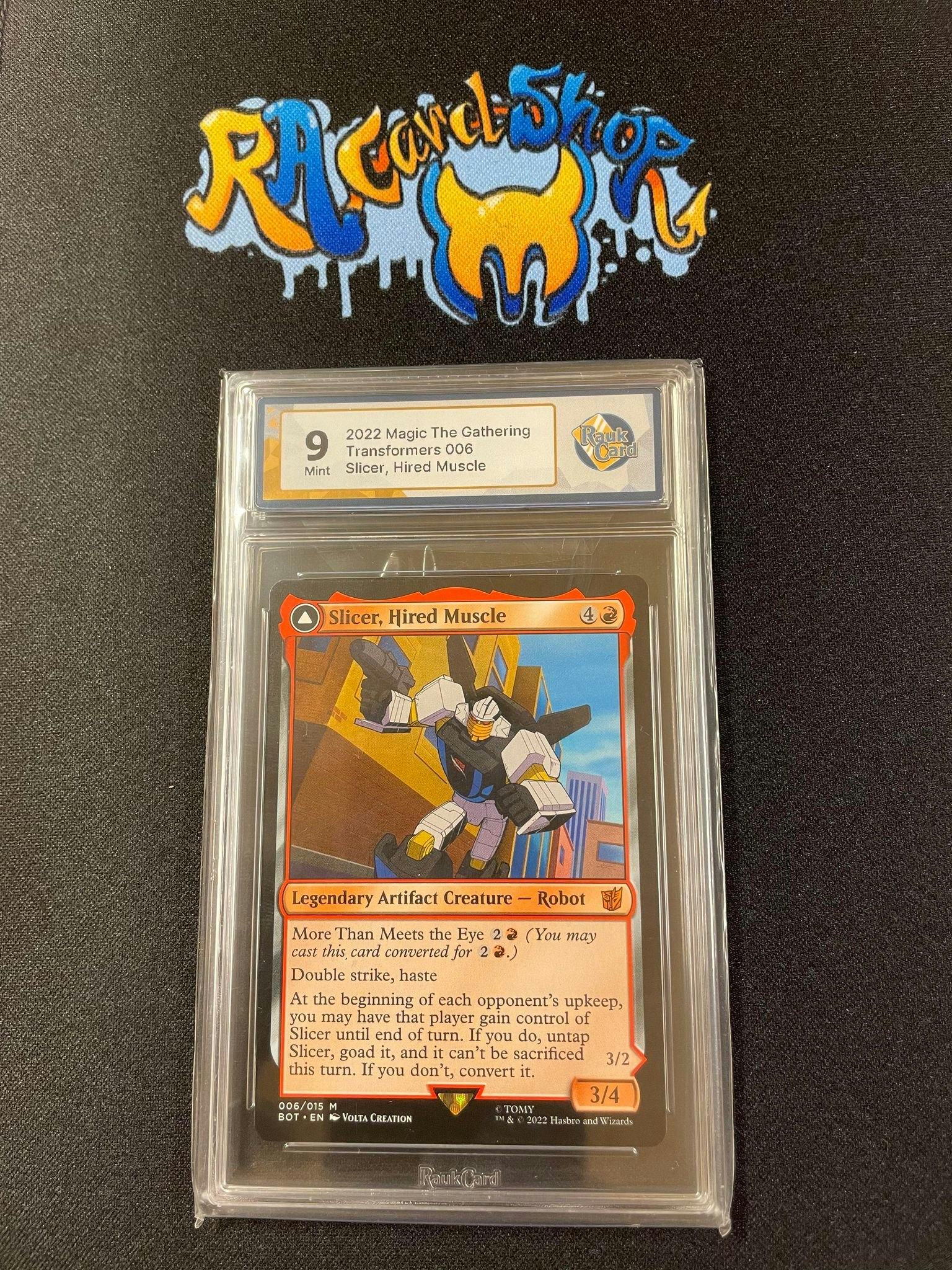 Transformers 006 Slicer Hired Muscle Magic The Gathering Graderad 9 Rauk Card
