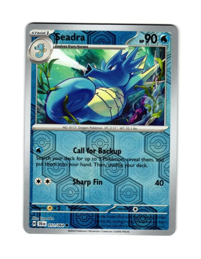 Seadra Reverse Holo Common 011/064 Shrouded Fable Pokemon