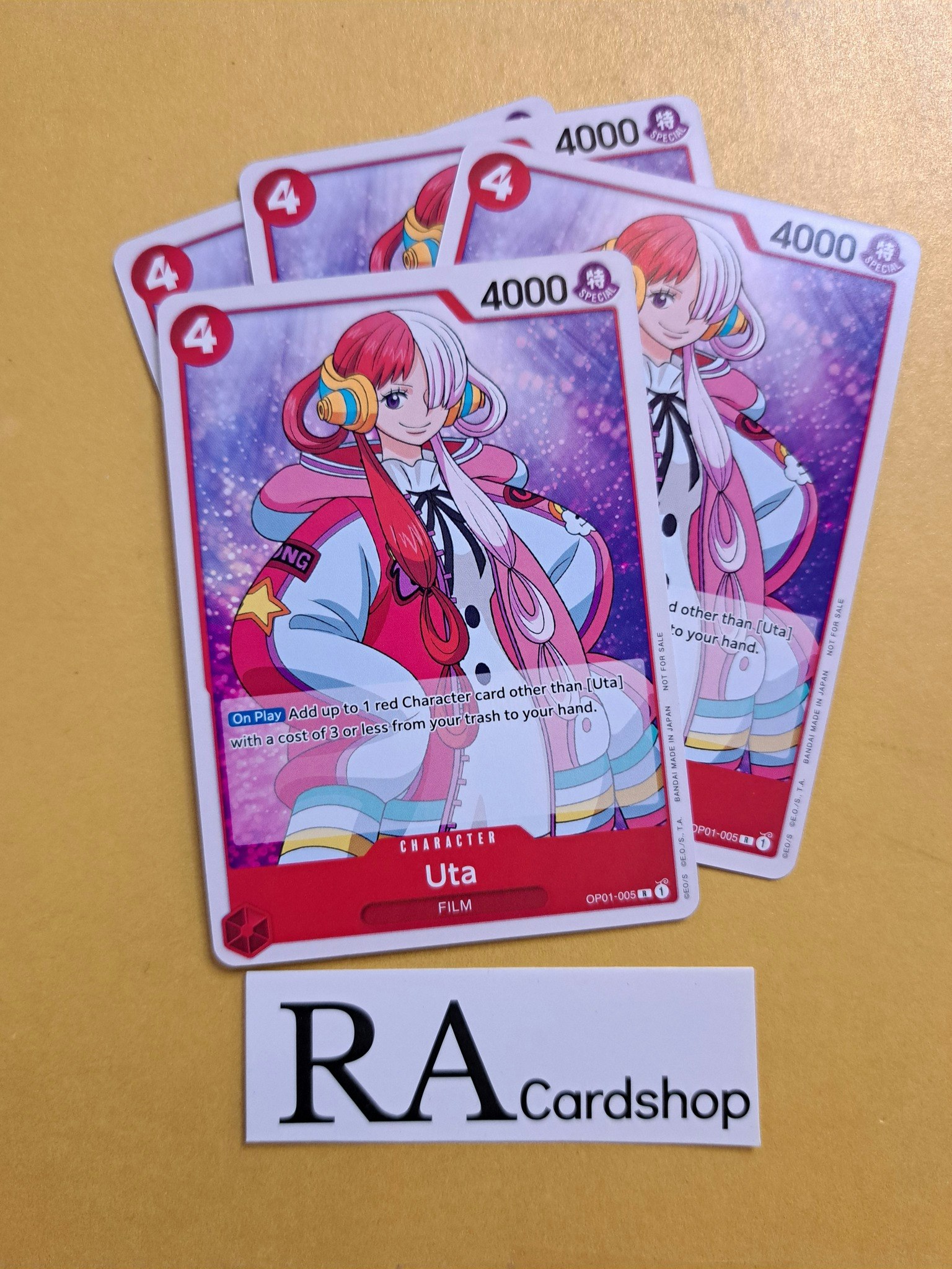 Uta Rare Playset OP01-005 Romance Dawn One Piece Card Game