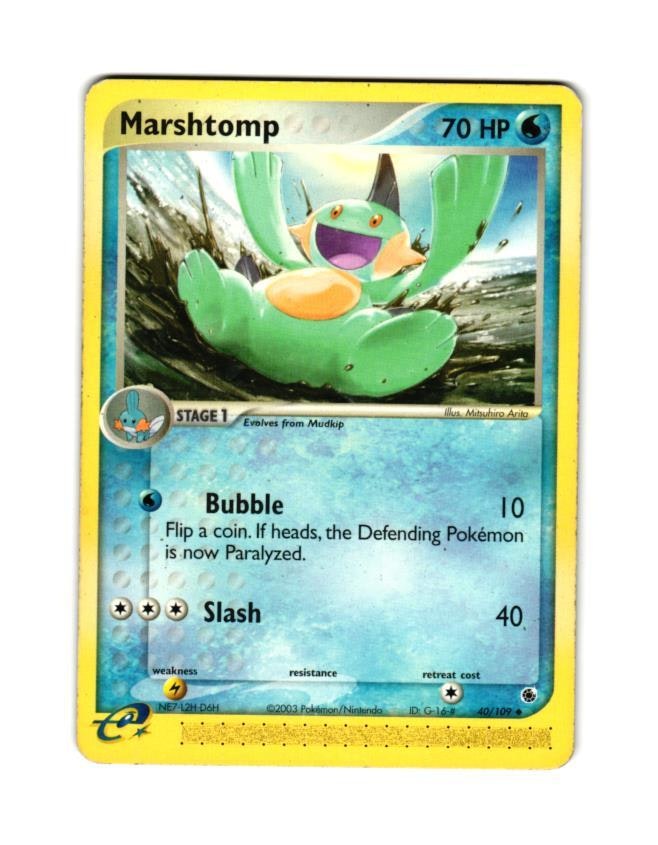 Marshtomp Uncommon 40/109 Ex Ruby & Sapphire Pokemon