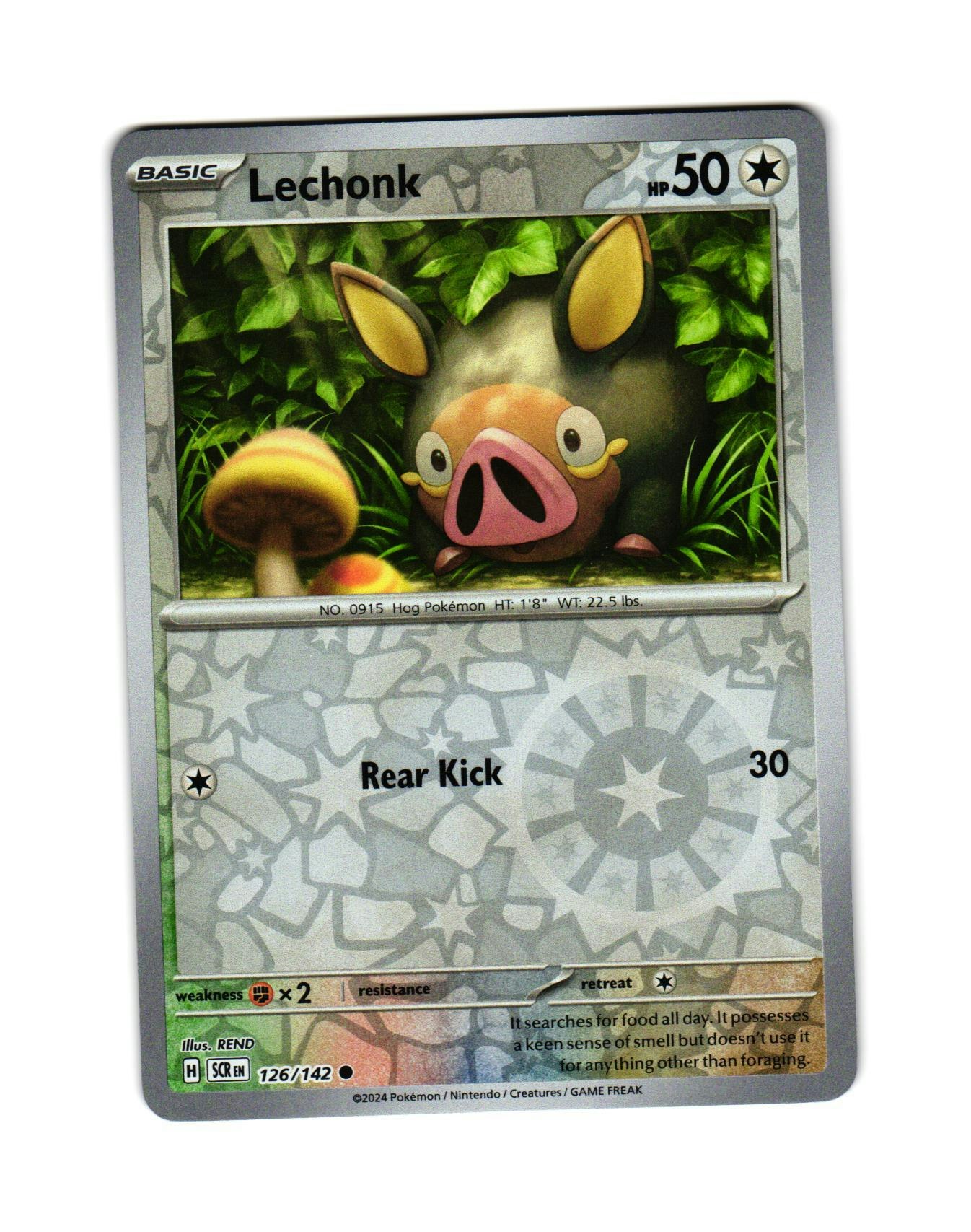 Lechonk Reverse Holo Common 126/142 Stellar Crown Pokemon