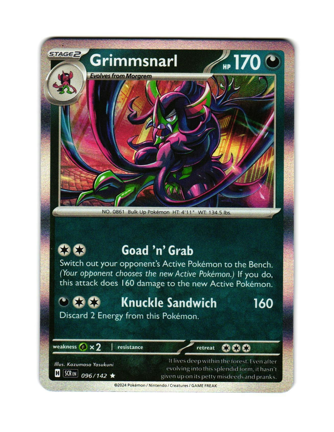 Grimmsnarl Holo Rare 096/142 Stellar Crown Pokemon