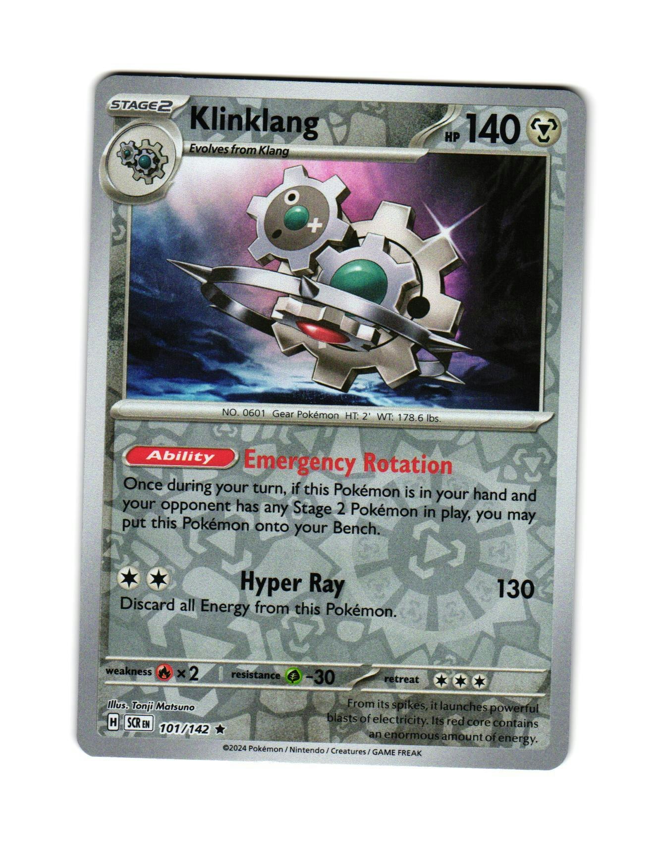 Klingklang Reverse Holo Rare 101/142 Stellar Crown Pokemon