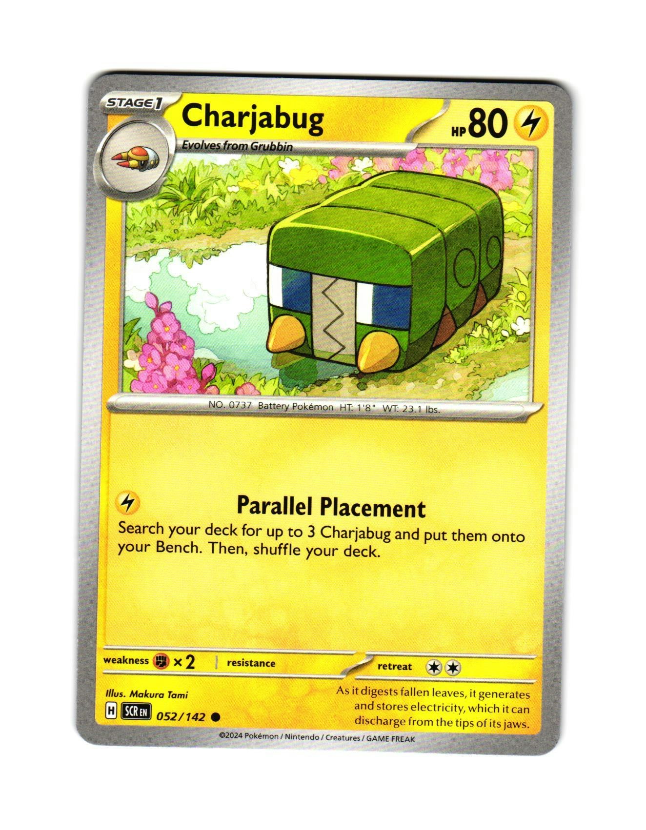 Charjabug Common 052/142 Stellar Crown Pokemon