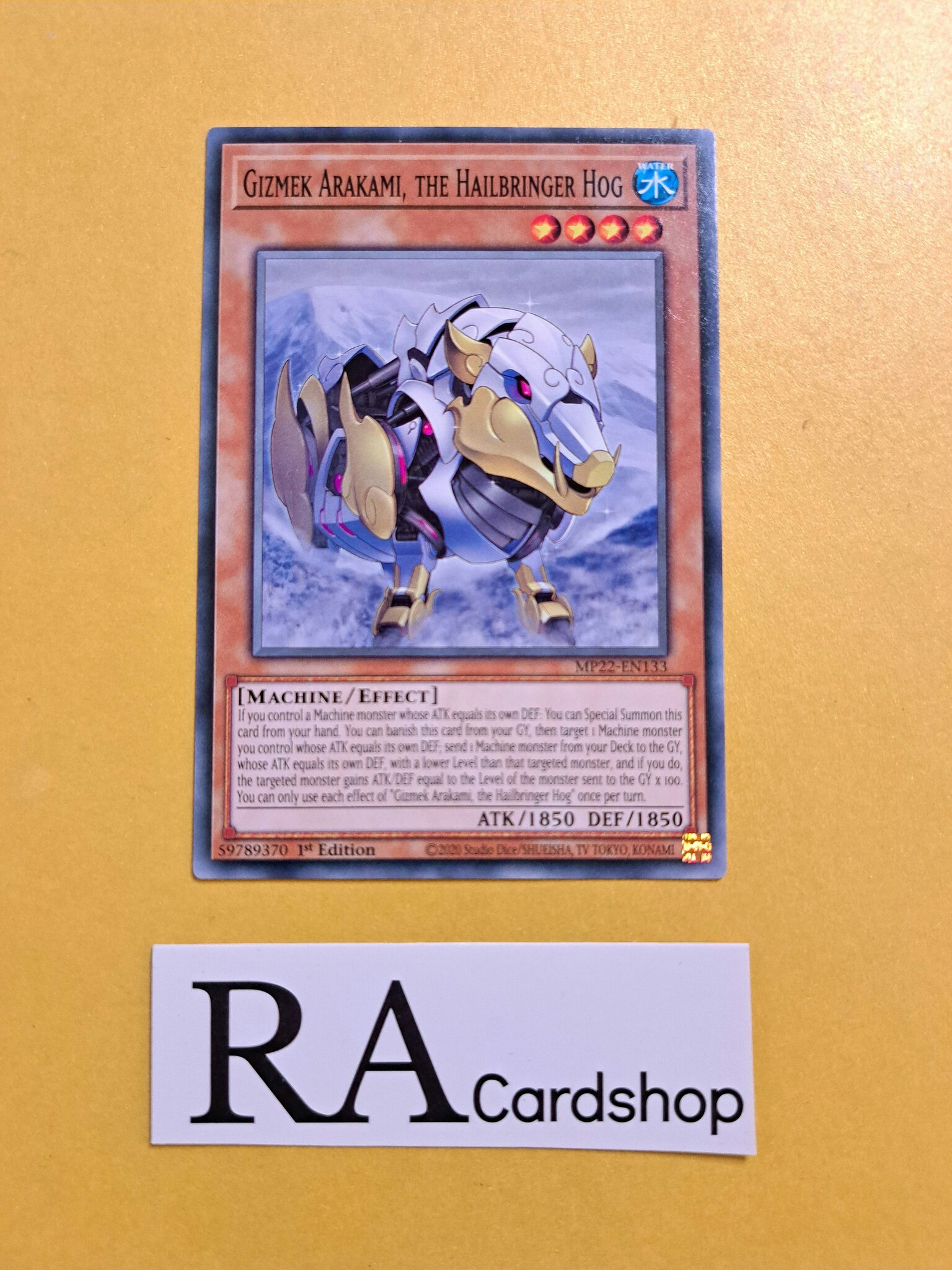 Gizmek Arakami The Hailbringer Hog Common MP22-EN133 1st Edition Tin of the Pharaohs Gods 2022 MP22 Yu-Gi-Oh