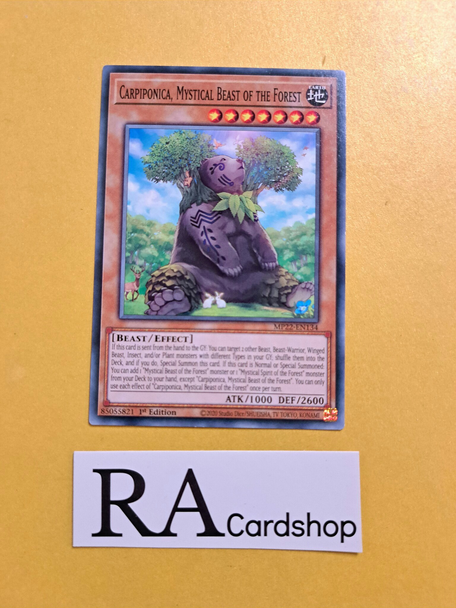 Carpiponica Mystical Beast of the Forest Common MP22-EN134 1st Edition Tin of the Pharaohs Gods 2022 MP22 Yu-Gi-Oh