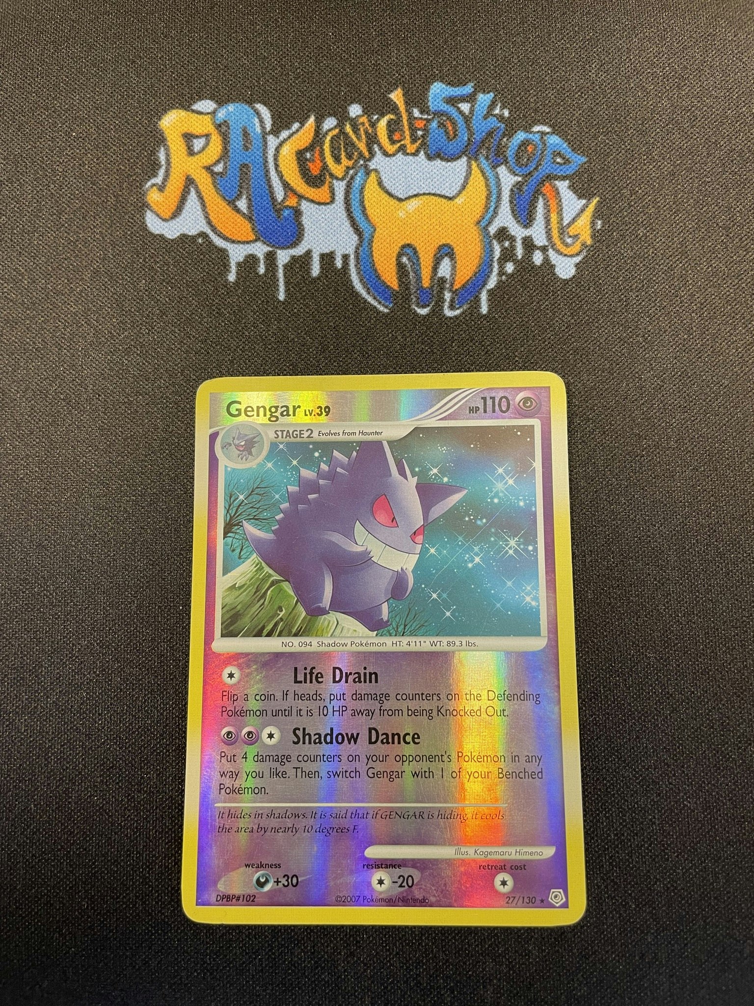 Gengar Reverse Holo Rare 27/130 Diamond & Pearl Pokemon
