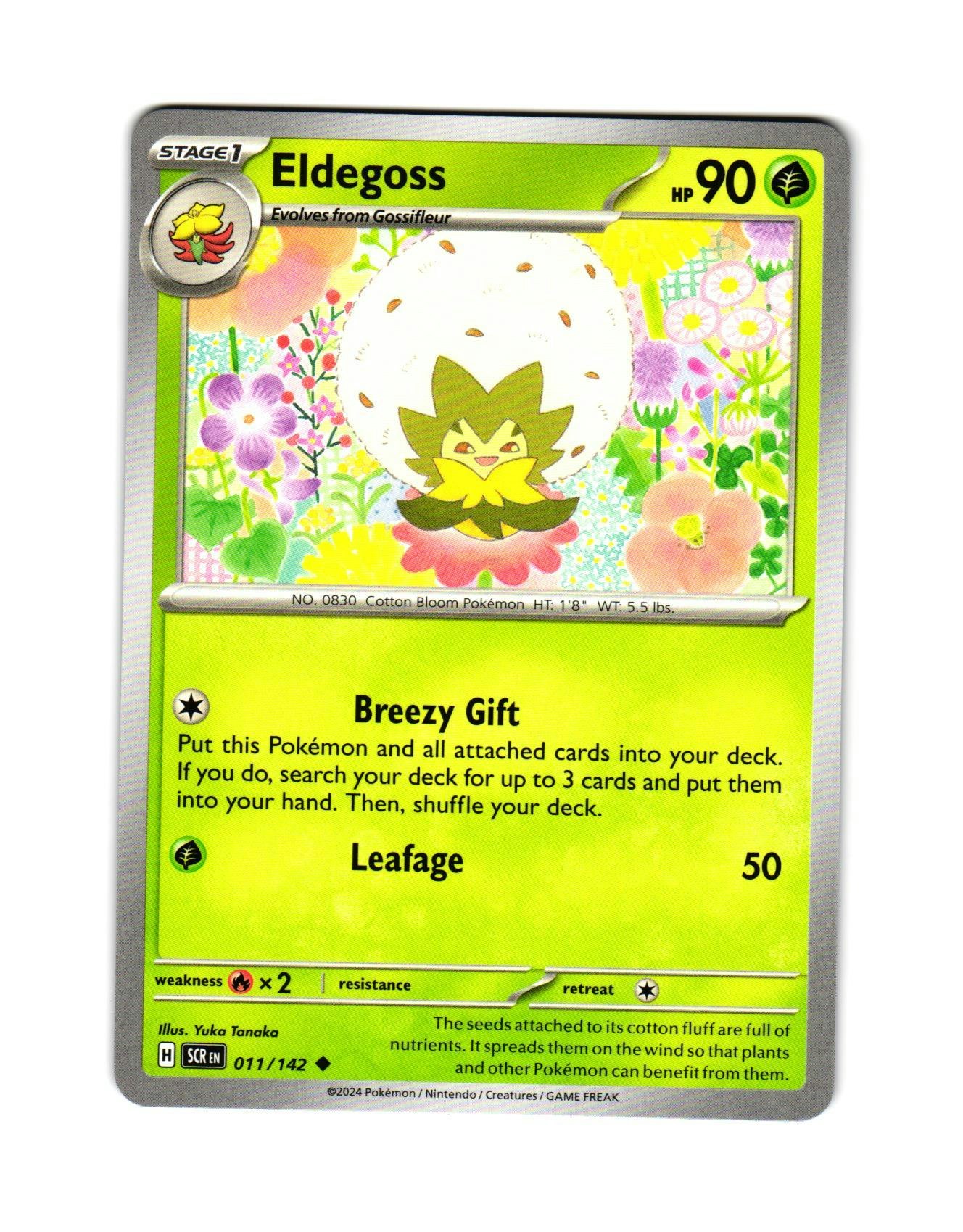 Eldegoss Uncommon 011/142 Stellar Crown Pokemon