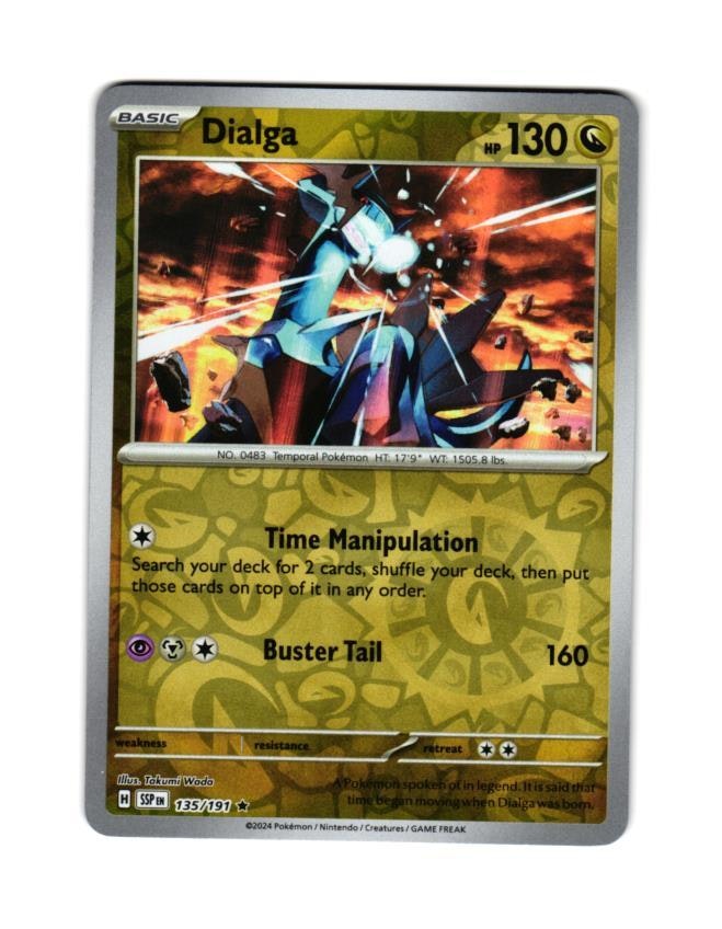 Dialga Reverse Holo Rare 135/191 Surging Sparks Pokemon