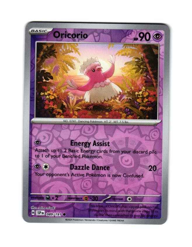 Oricorio Reverse Holo Common 089/191 Surging Sparks Pokemon