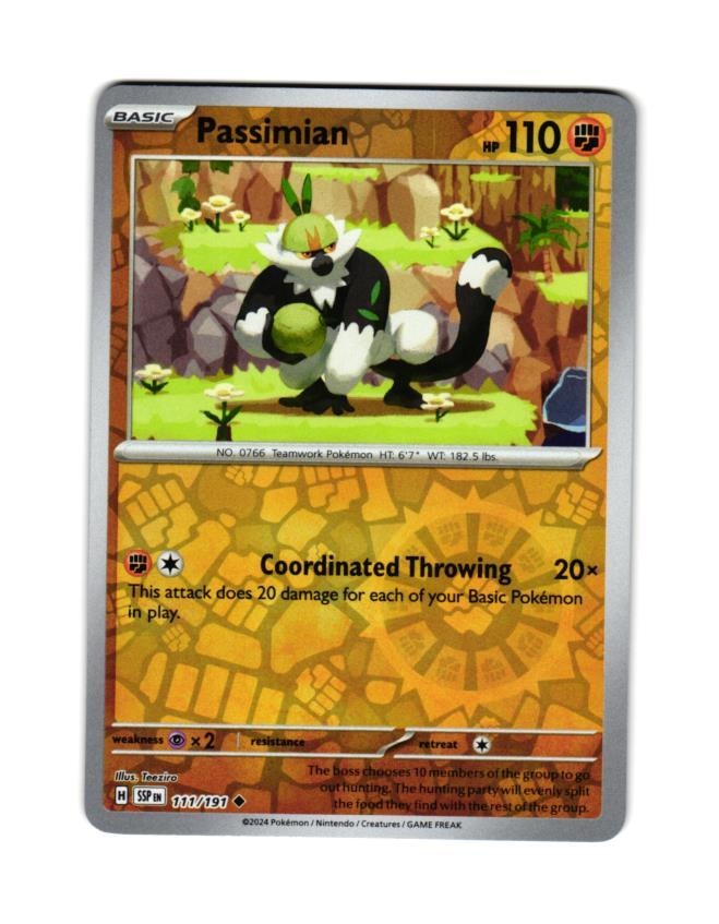 Passimian Reverse Holo Uncommon 111/191 Surging Sparks Pokemon