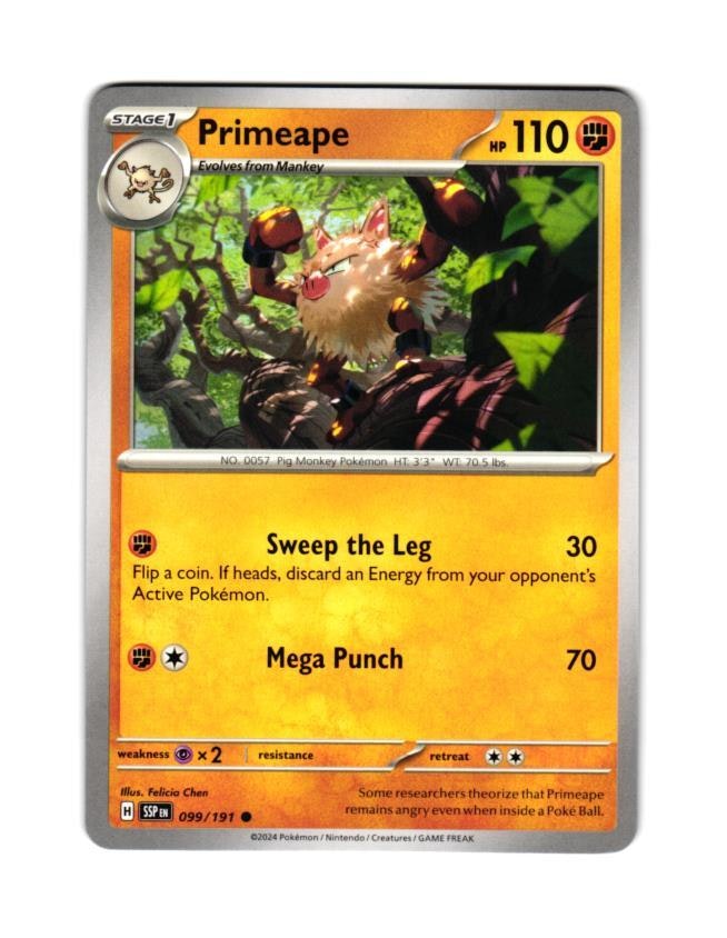 Primeape Common 099/191 Surging Sparks Pokemon