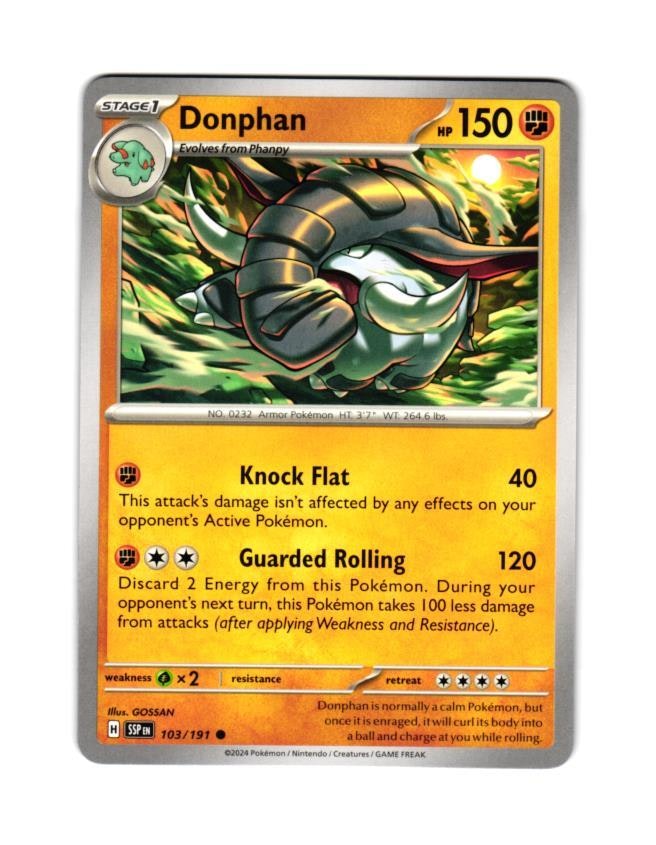 Donphan Common 103/191 Surging Sparks Pokemon