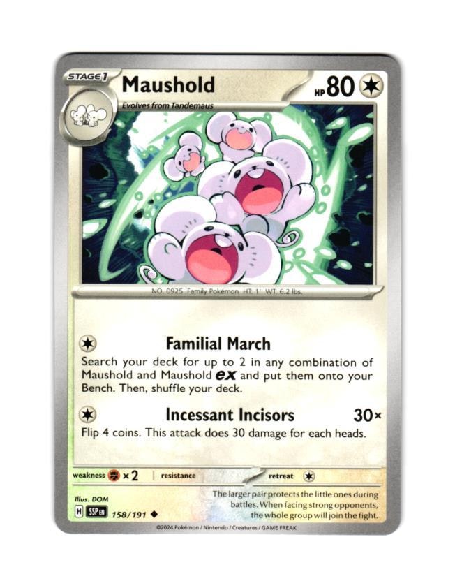 Maushold Uncommon 158/191 Surging Sparks Pokemon