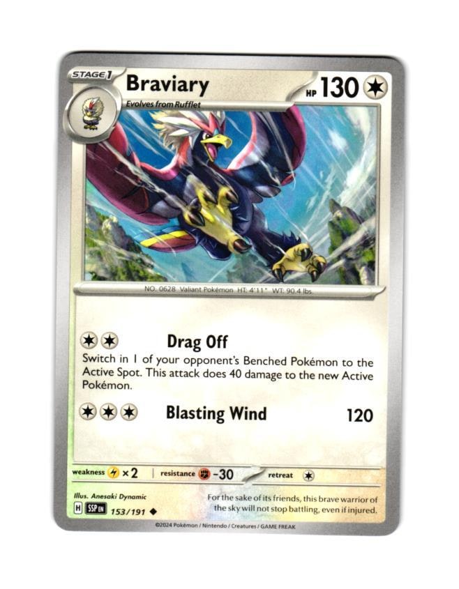 Braviary Uncommon 153/191 Surging Sparks Pokemon