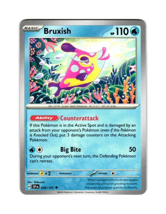 Bruxish Uncommon 049/191 Surging Sparks Pokemon