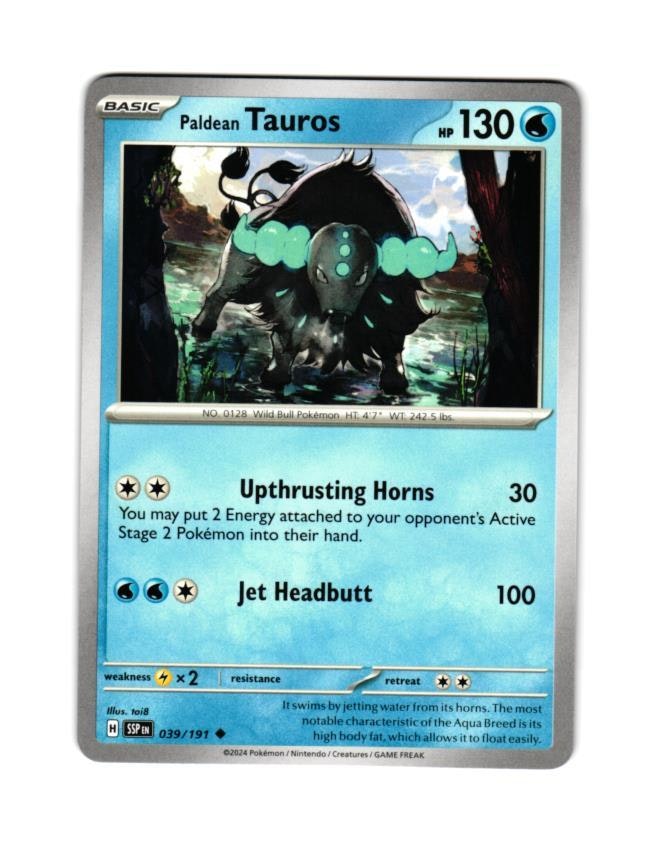 Paldean Tauros Uncommon 039/191 Surging Sparks Pokemon