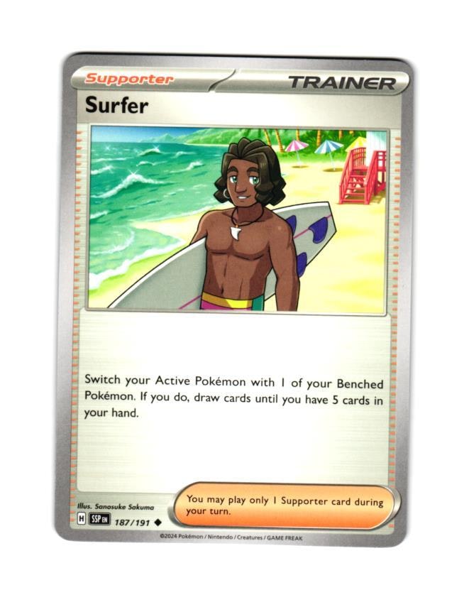 Surfer Uncommon 187/191 Surging Sparks Pokemon