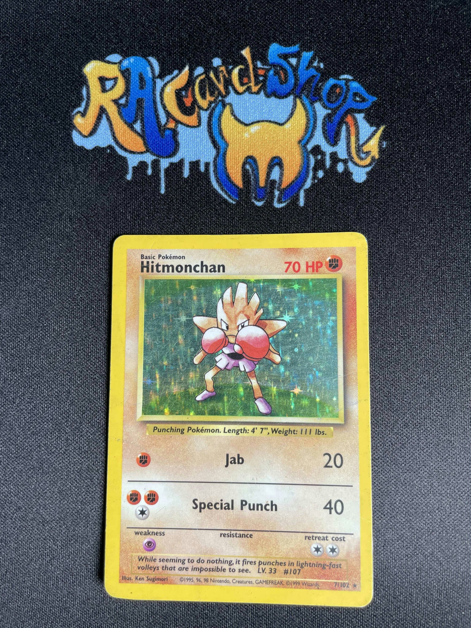 Hitmonchan Holo Rare 7/102 Base Set Pokemon (1)