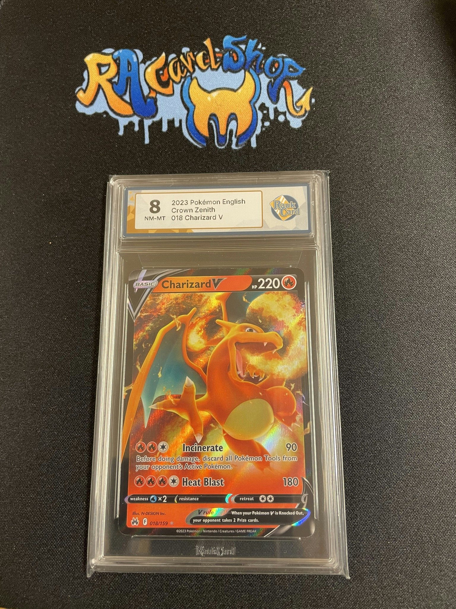 Charizard V 018/159 Crown Zenith Raukcard 8 Pokemon