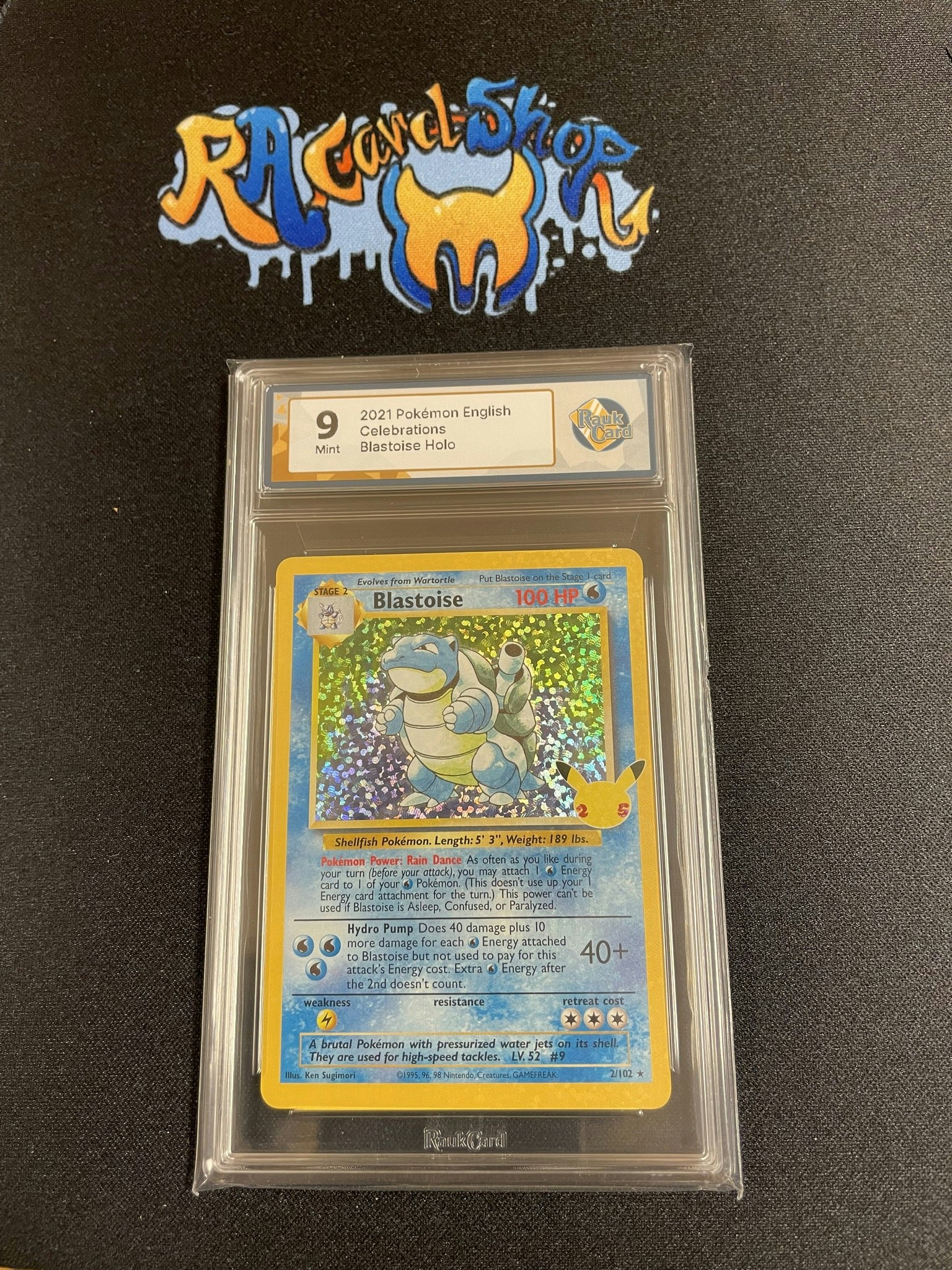 Blastoise Holo Rare 2/102 Celebrations Raukcard 9 Pokemon