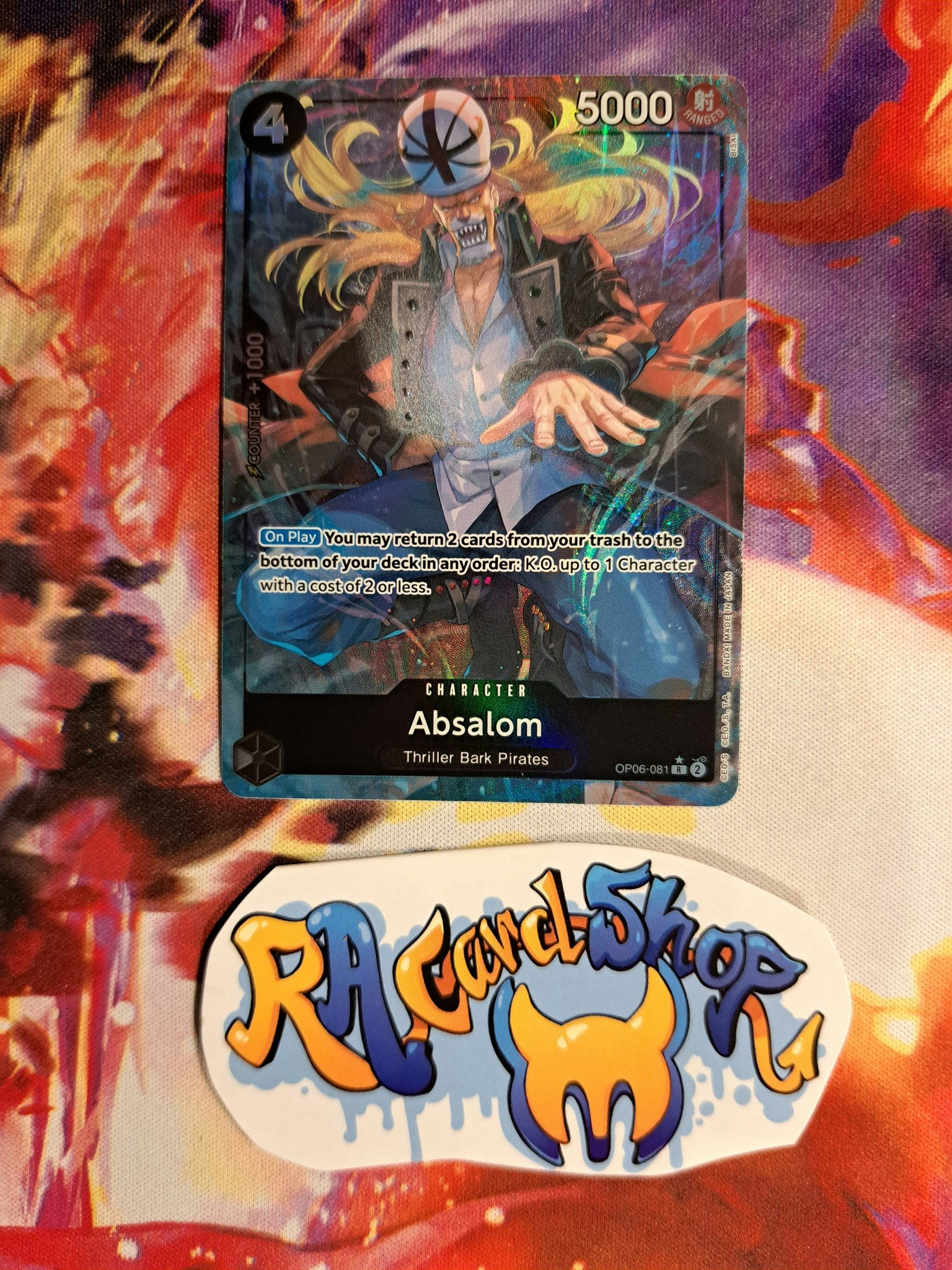 Absalom Rare Alternative Art OP06-081 Wings of the Captain OP06 One Piece Card Game