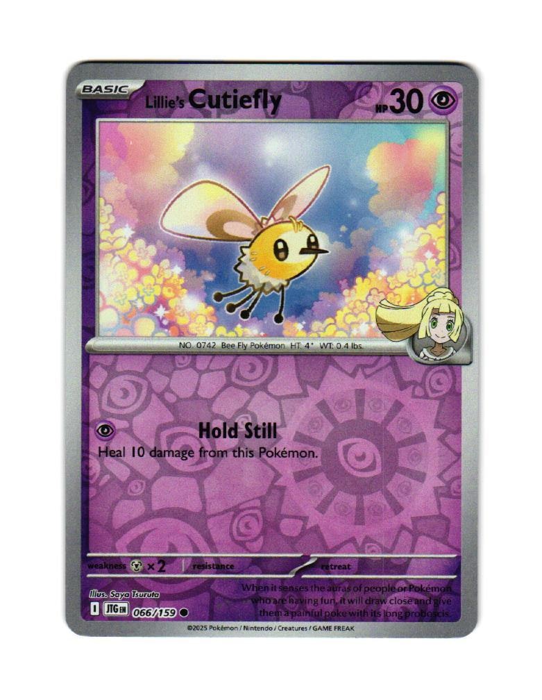 Lillies Cutiefly Reverse Holo Common 066/159 Journey Together Pokemon