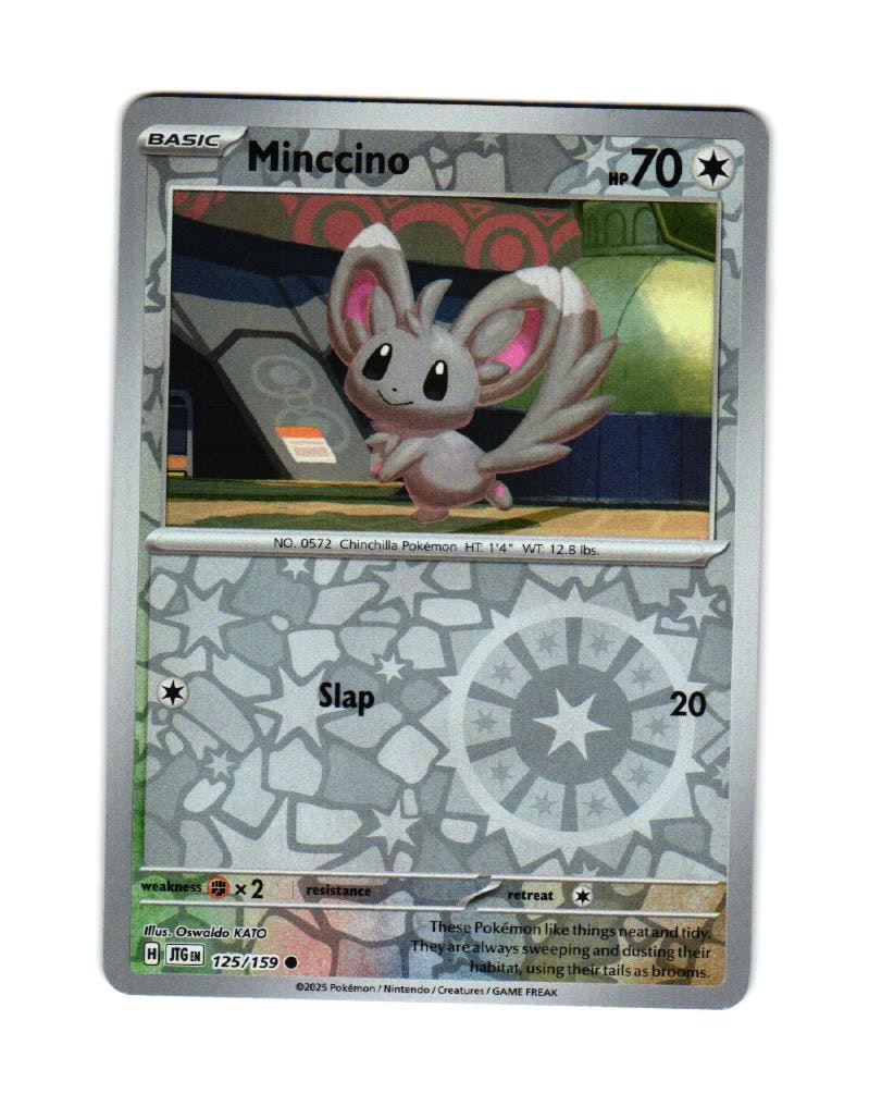 Minccino Reverse Holo Common 125/159 Journey Together Pokemon
