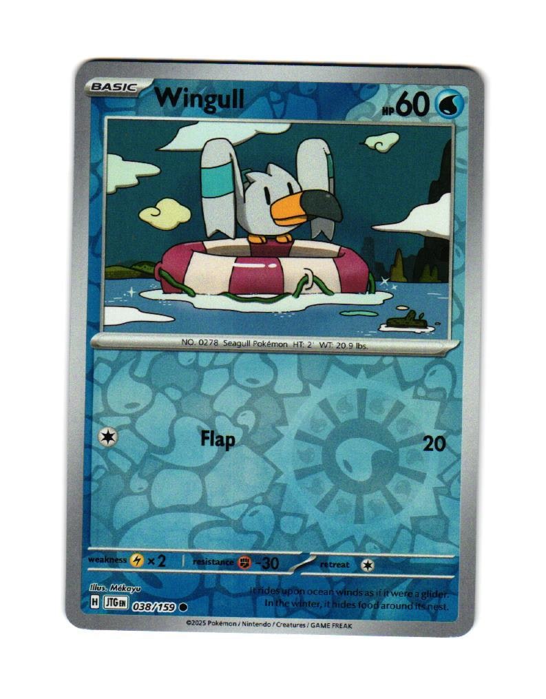 Wingull Reverse Holo Common 038/159 Journey Together Pokemon