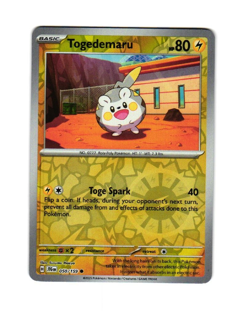 Togedemaru Reverse Holo Common 050/159 Journey Together Pokemon