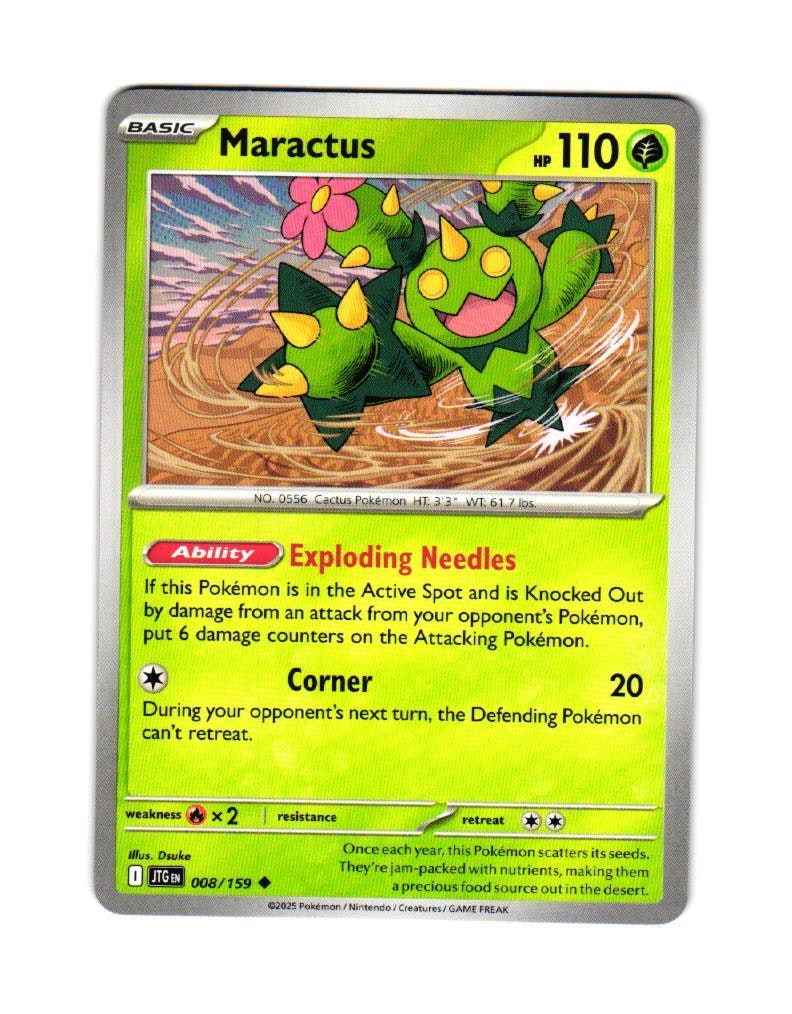 Maractus Uncommon 008/159 Journey Together Pokemon