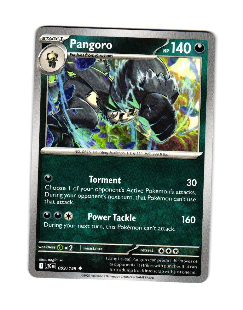 Pangoro Uncommon 099/159 Journey Together Pokemon