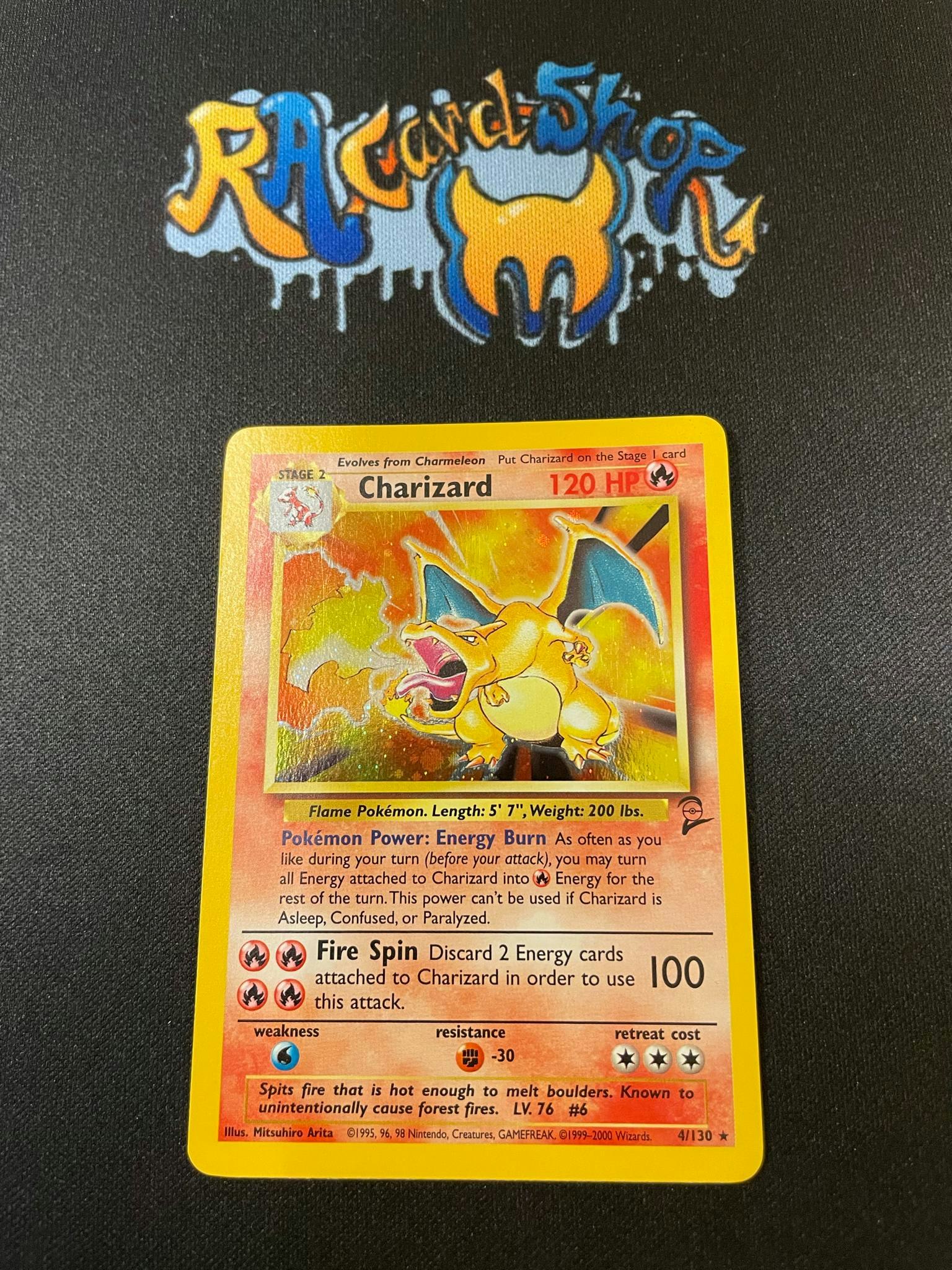 Charizard Holo Rare 4/130 Base Set 2 Pokemon