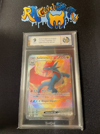Salamence ex 187 Crown Zenith Pokemon Graded Card 9 RaukCard
