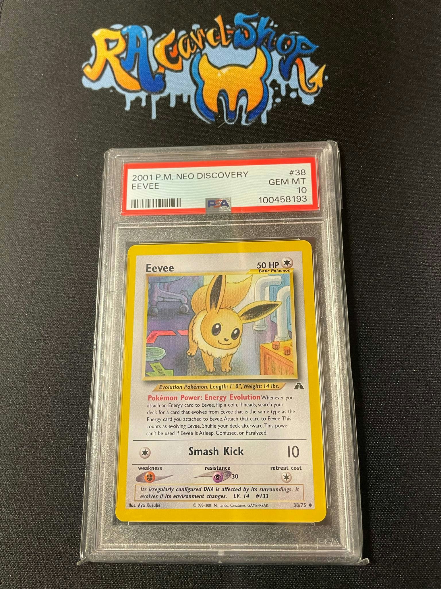 Eevee #38 Neo Discovery Pokemon Graded Card 10 Psa