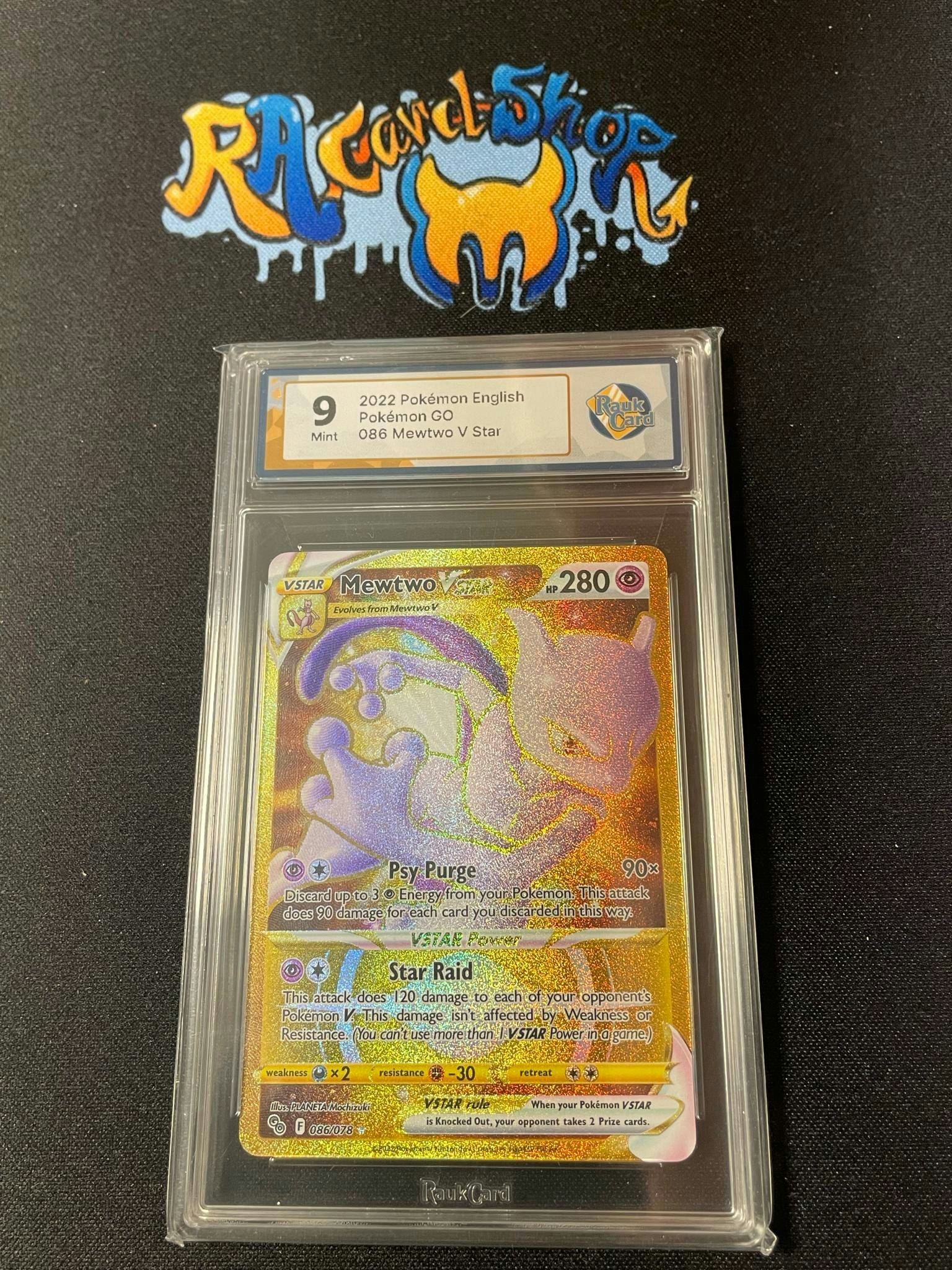Mewtwo Vstar 086 Pokemon Go Pokemon Graded Card RaukCard 9