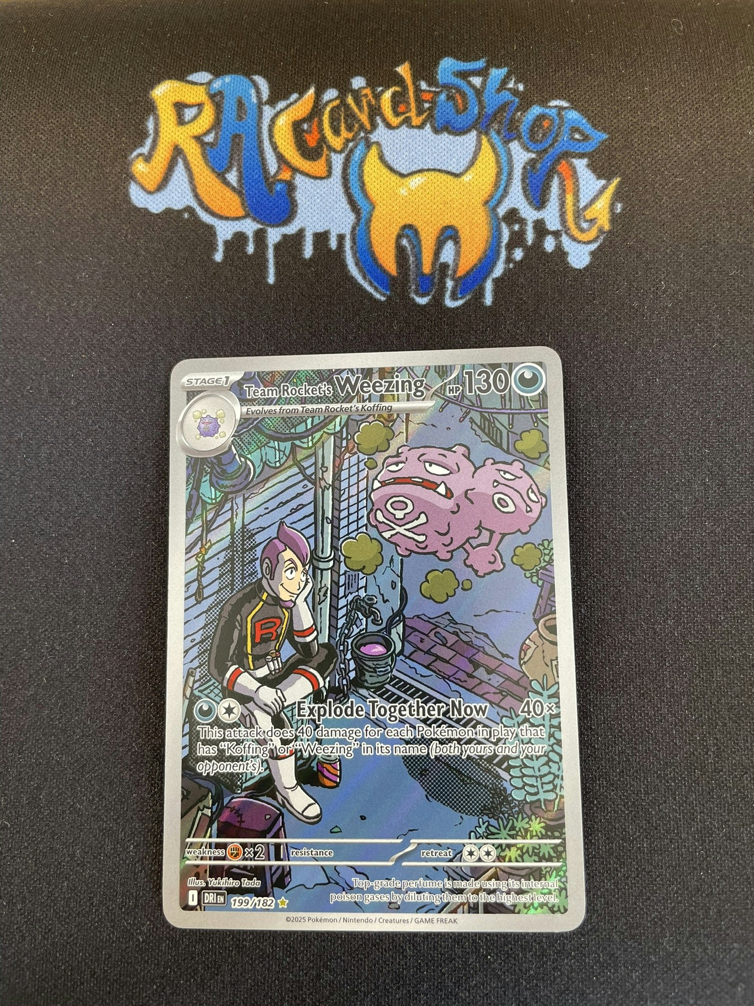 Team Rockets Weezing Illustration Rare 199/182 Destined Rivals Pokemon