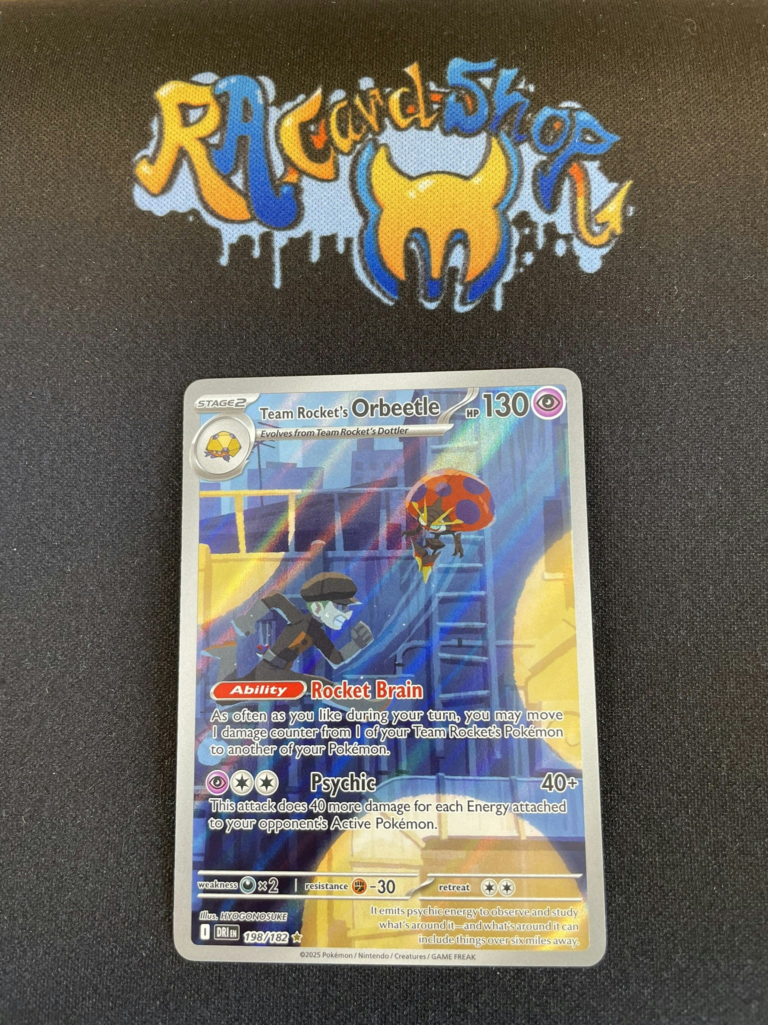 Team Rockets Orbeetle Illustration Rare 198/182 Destined Rivals Pokemon
